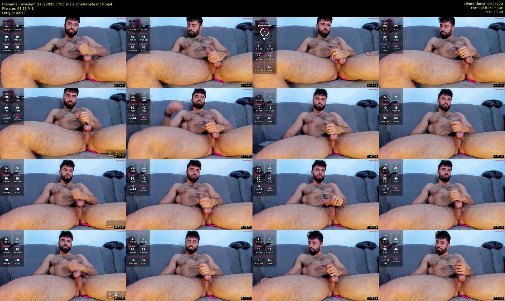 rawadam — 3 minute Chaturbate male cam show recording, 720p, Feb 27, 2025