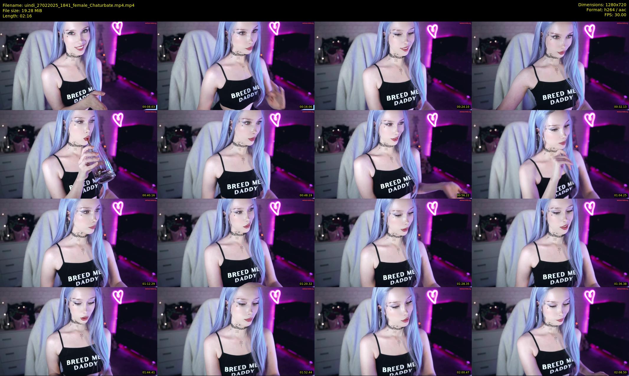 uindi — 3 minute Chaturbate female cam show recording, 720p, Feb 27, 2025
