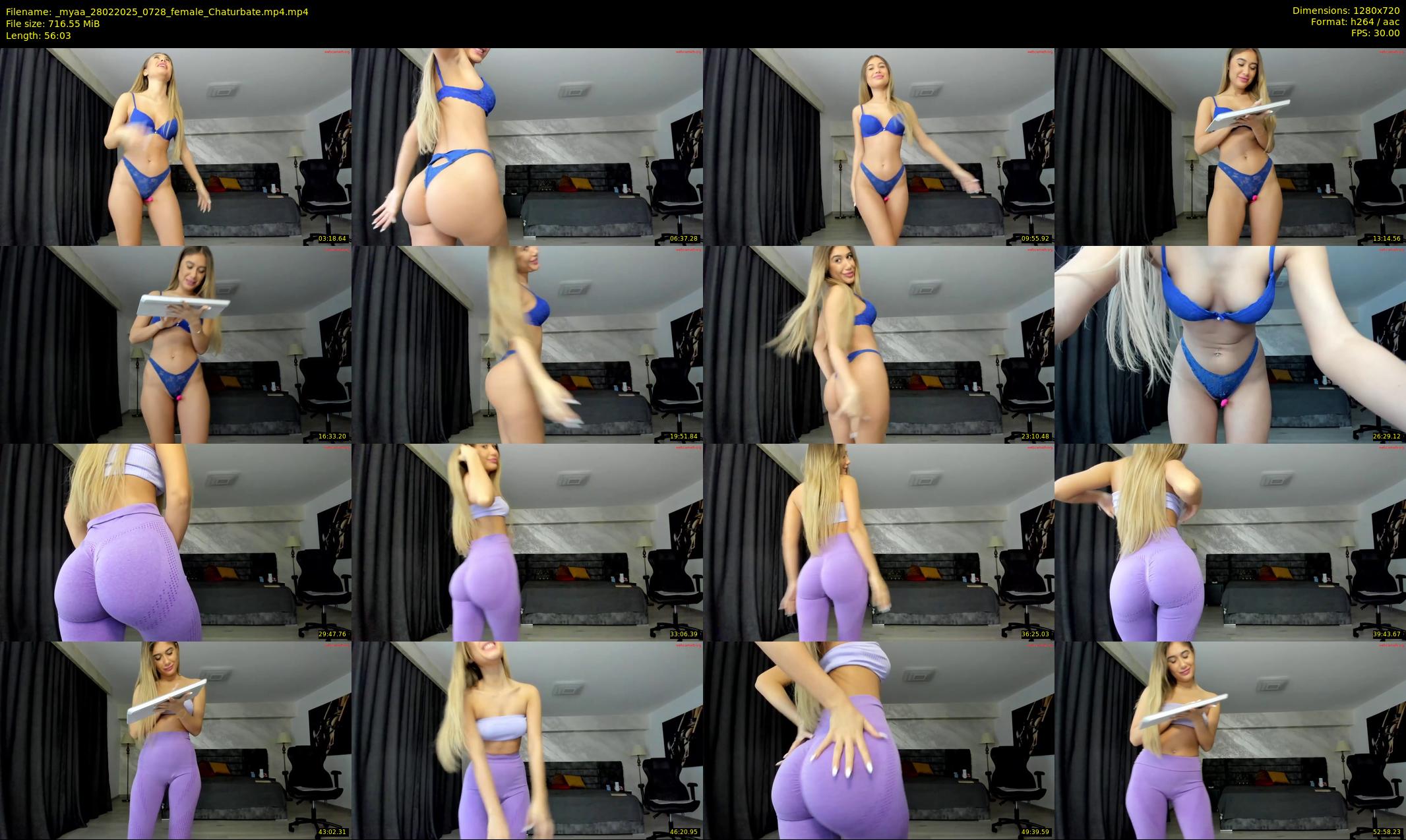_myaa — 57 minute Chaturbate female cam show recording, 720p, Feb 28, 2025