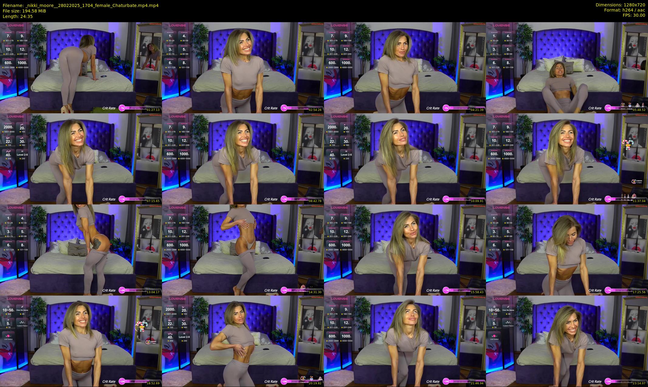 _nikki_moore_ — 25 minute Chaturbate female cam show recording, 720p, Feb 28, 2025