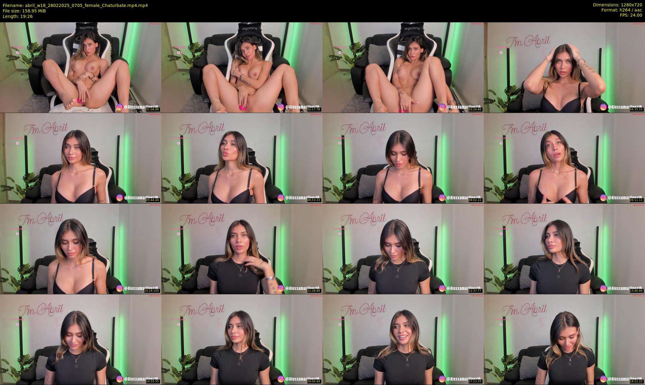 abril_w18 — 20 minute Chaturbate female cam show recording, 720p, Feb 28, 2025