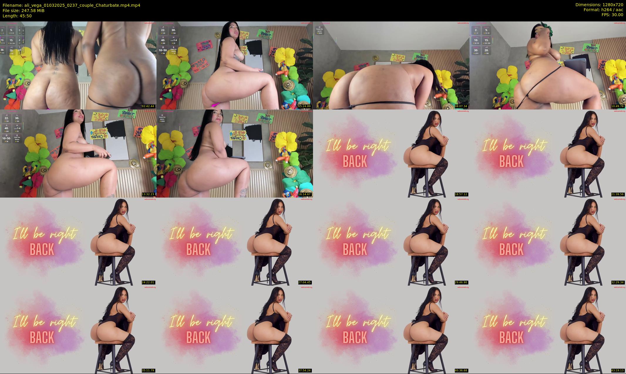 ali_vega — 46 minute Chaturbate couple cam show recording, 720p, Mar 1, 2025