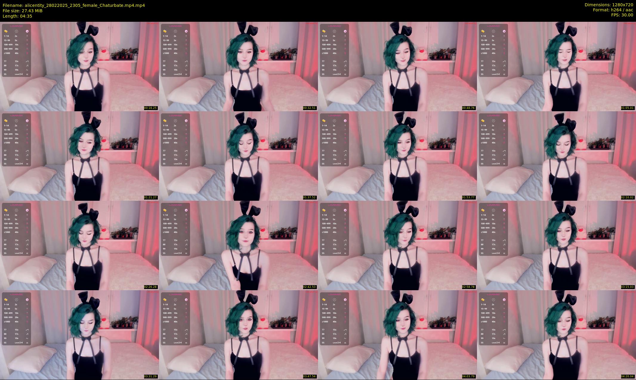 alicentity — 5 minute Chaturbate female cam show recording, 720p, Feb 28, 2025