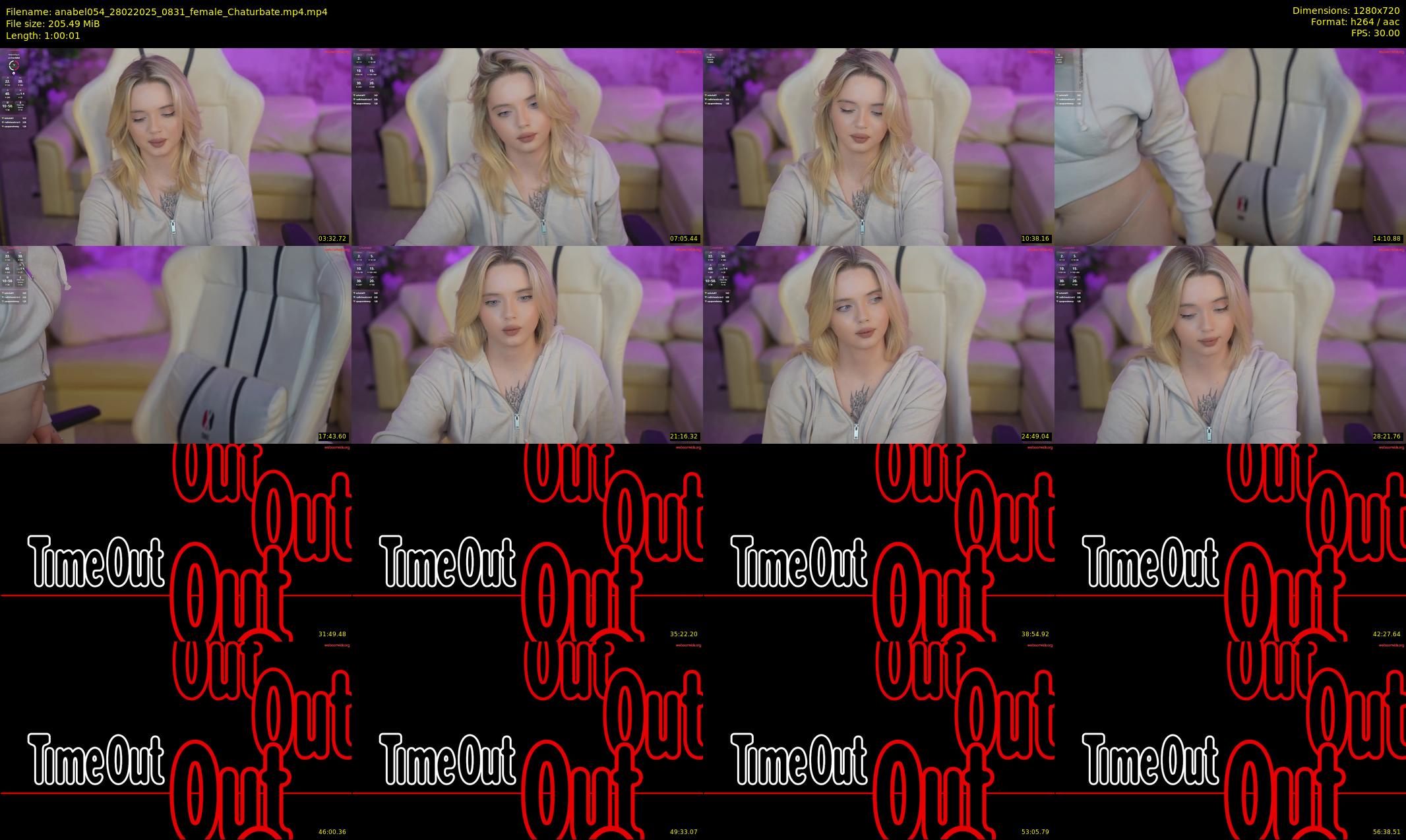 anabel054 — 61 minute Chaturbate female cam show recording, 720p, Feb 28, 2025