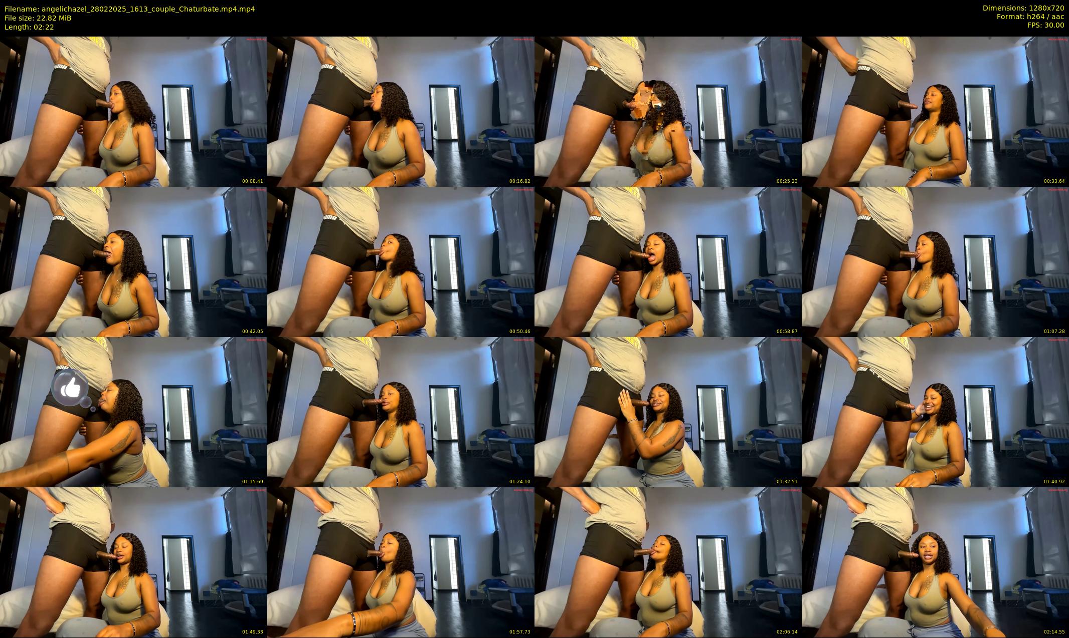 angelichazel — 3 minute Chaturbate couple cam show recording, 720p, Feb 28, 2025