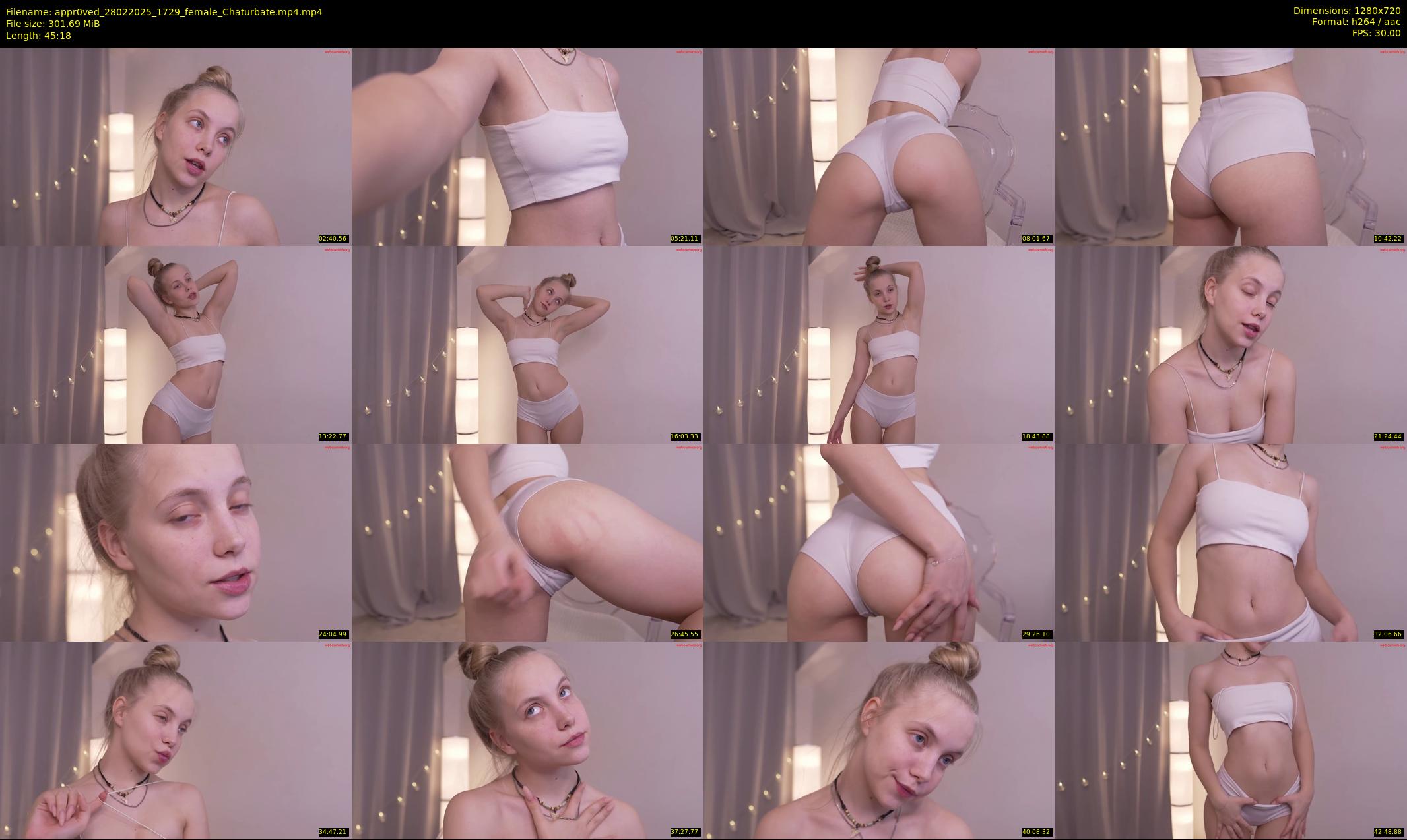 appr0ved — 46 minute Chaturbate female cam show recording, 720p, Feb 28, 2025
