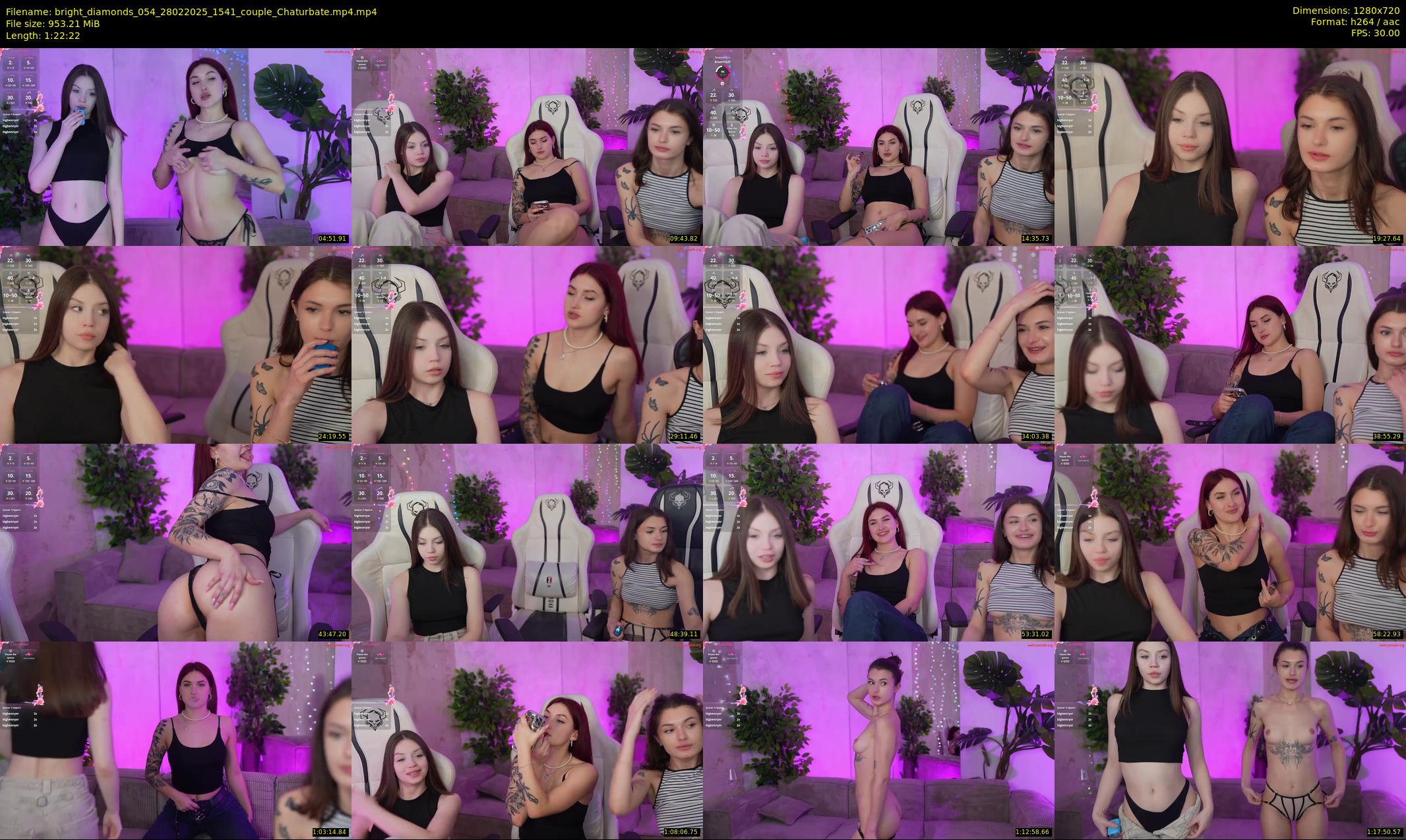 bright_diamonds_054 — 83 minute Chaturbate couple cam show recording, 720p, Feb 28, 2025