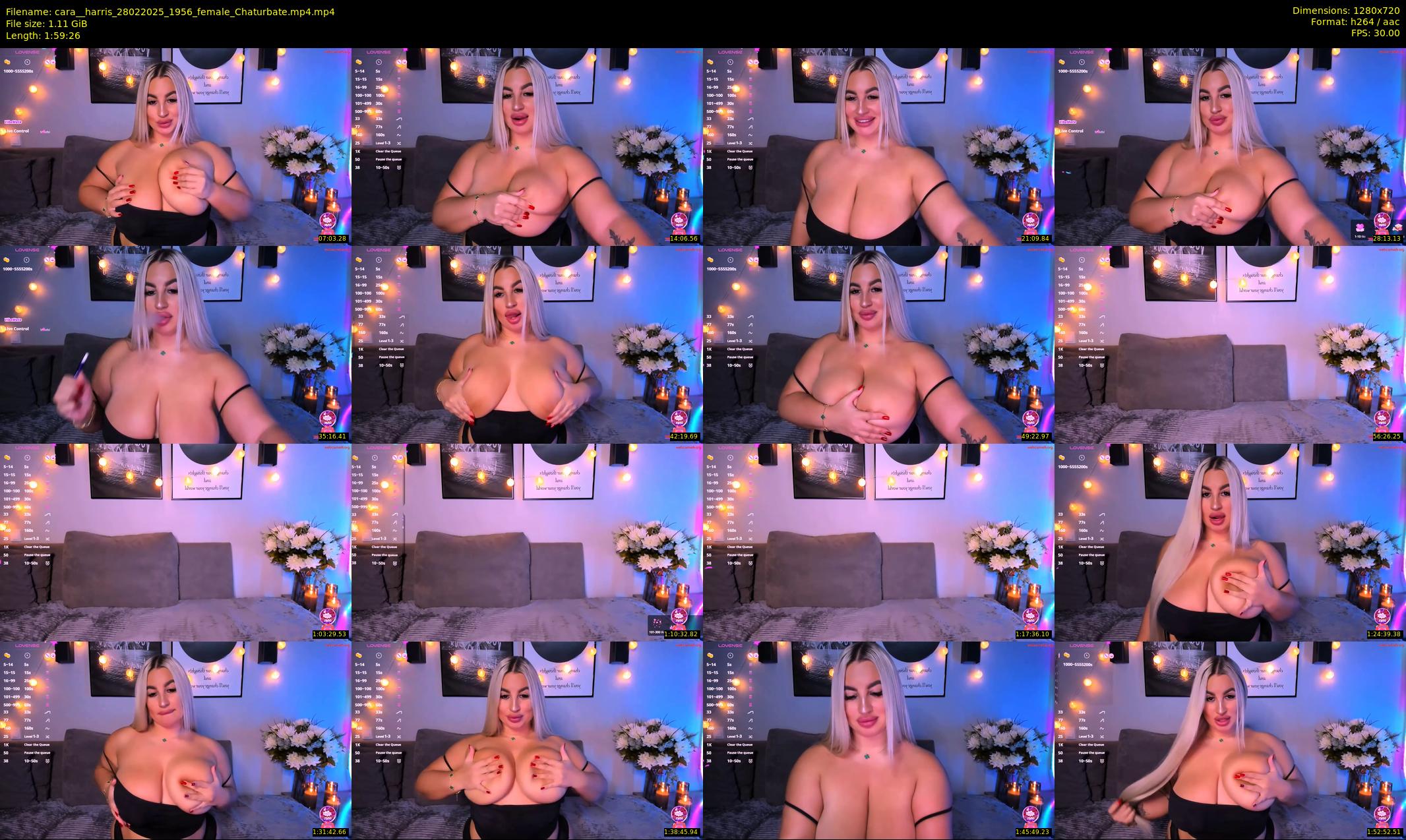 cara__harris — 120 minute Chaturbate female cam show recording, 720p, Feb 28, 2025