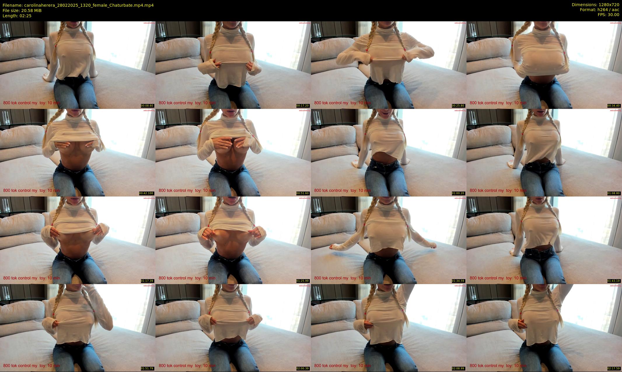 carolinaherera — 3 minute Chaturbate female cam show recording, 720p, Feb 28, 2025
