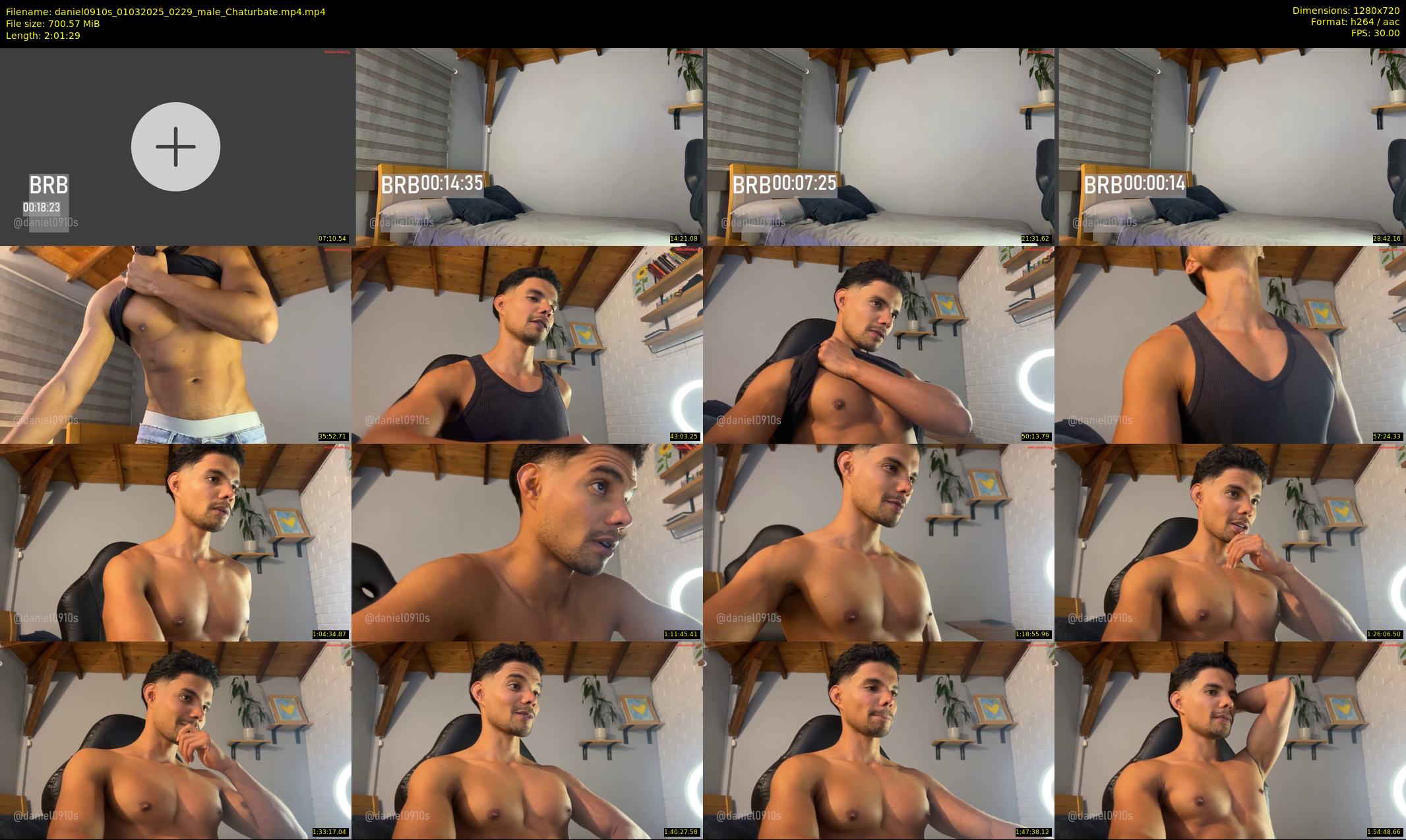 daniel0910s — 122 minute Chaturbate male cam show recording, 720p, Mar 1, 2025