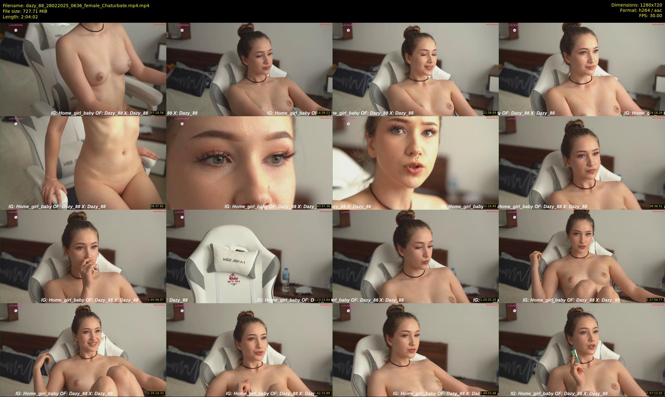 dazy_88 — 125 minute Chaturbate female cam show recording, 720p, Feb 28, 2025