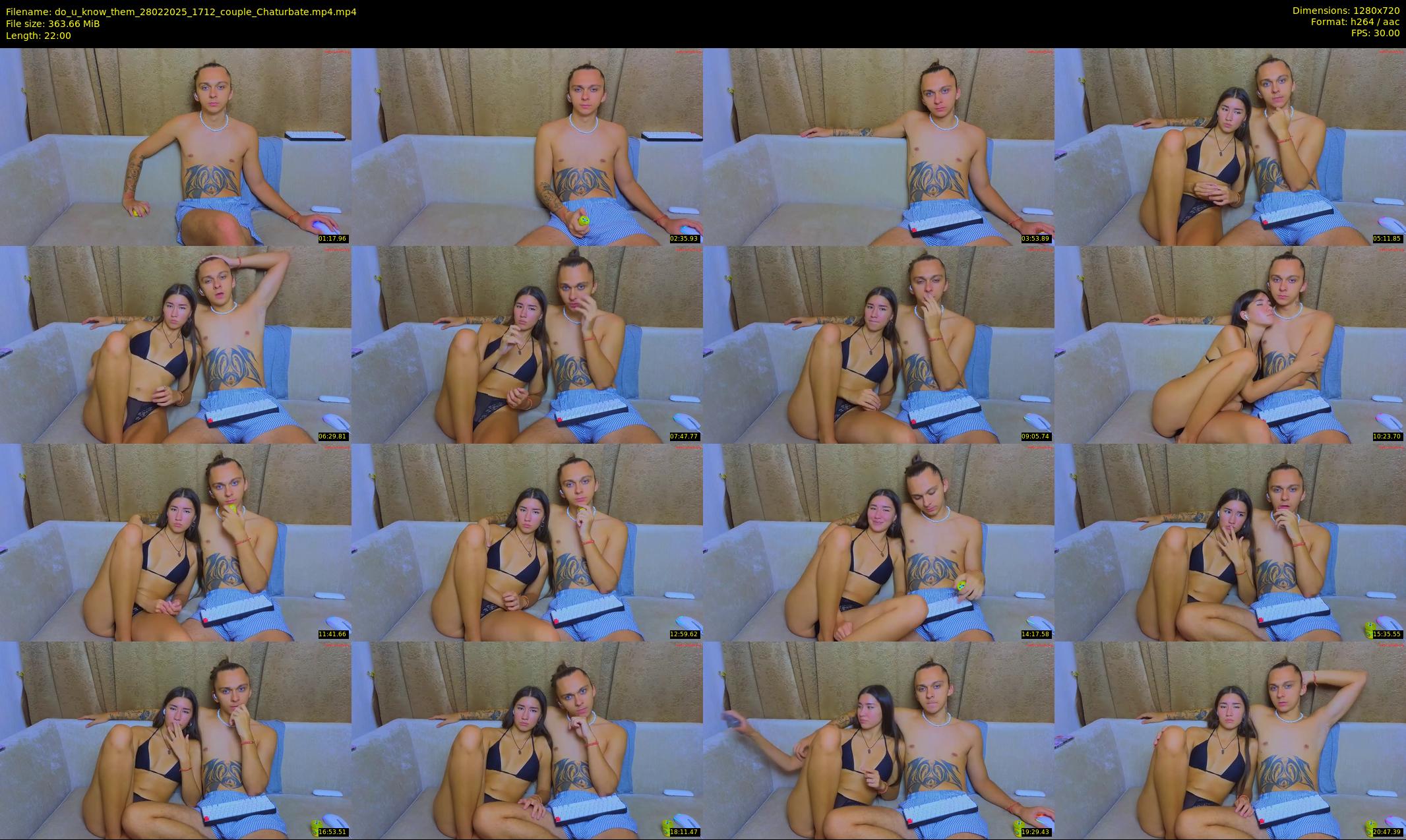 do_u_know_them — 22 minute Chaturbate couple cam show recording, 720p, Feb 28, 2025
