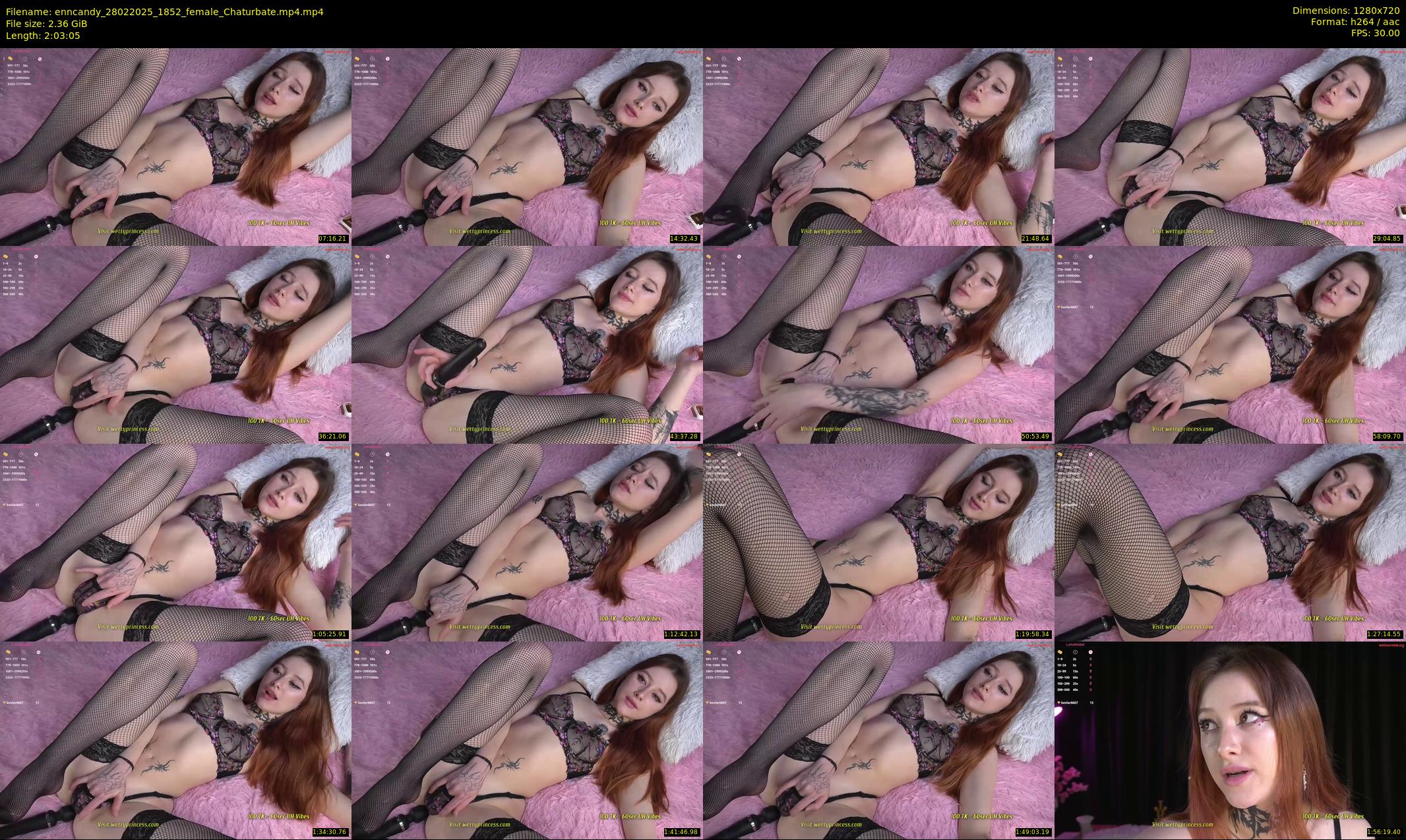 enncandy — 124 minute Chaturbate female cam show recording, 720p, Feb 28, 2025