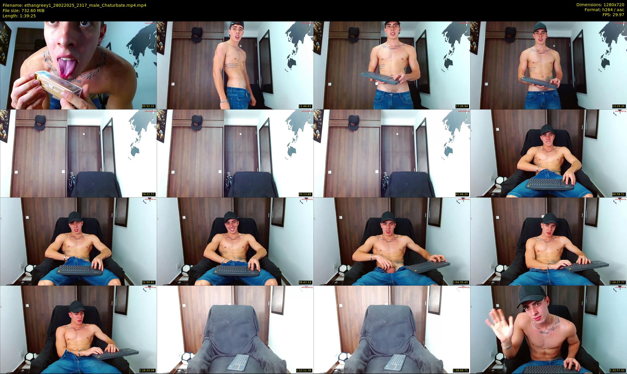 ethangreey1 — 100 minute Chaturbate male cam show recording, 720p, Feb 28, 2025