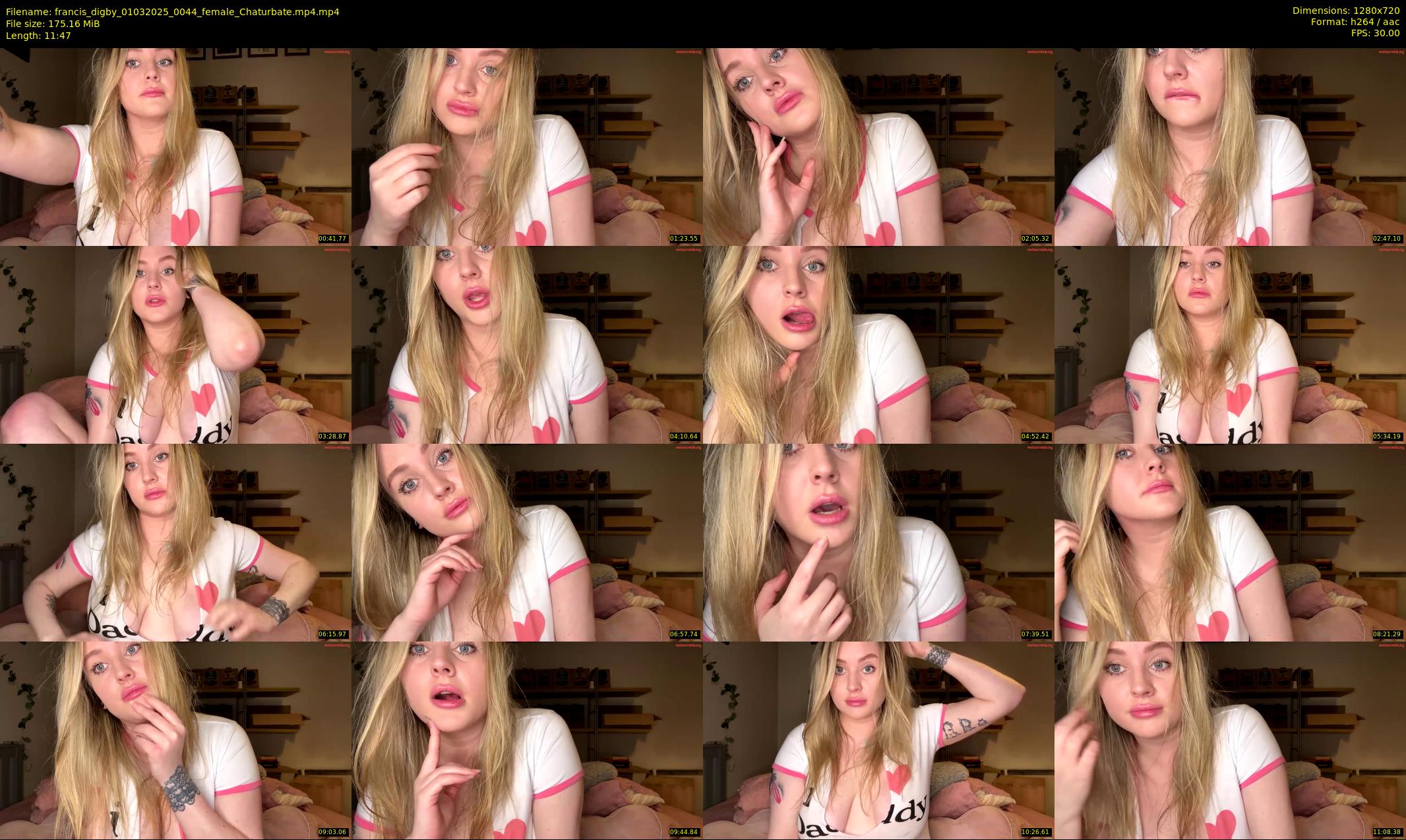 francis_digby — 12 minute Chaturbate female cam show recording, 720p, Mar 1, 2025