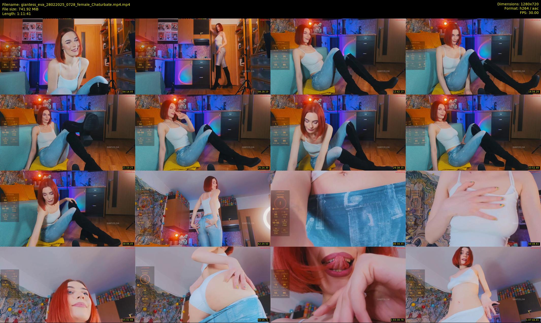 giantess_eva — 72 minute Chaturbate female cam show recording, 720p, Feb 28, 2025