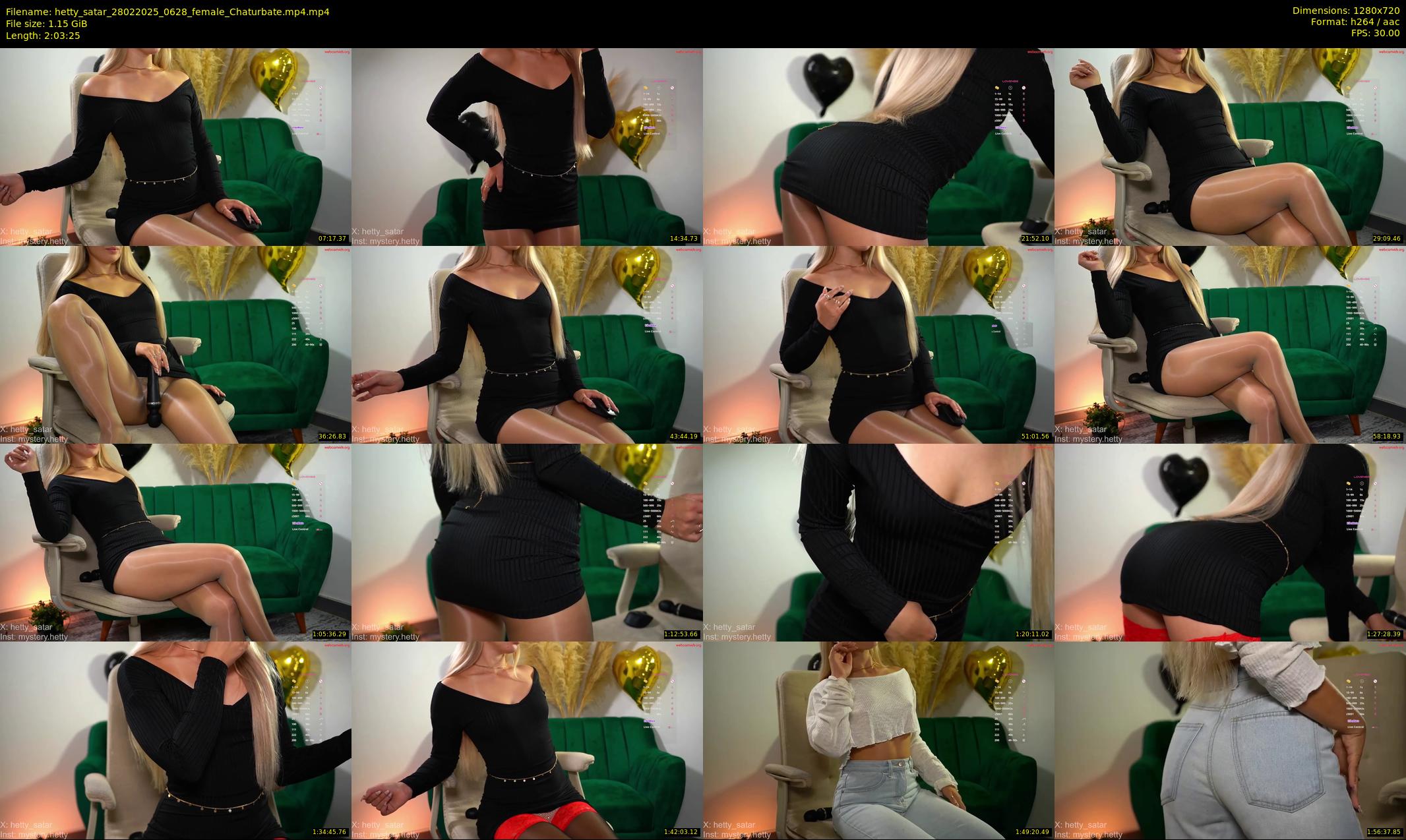 hetty_satar — 124 minute Chaturbate female cam show recording, 720p, Feb 28, 2025