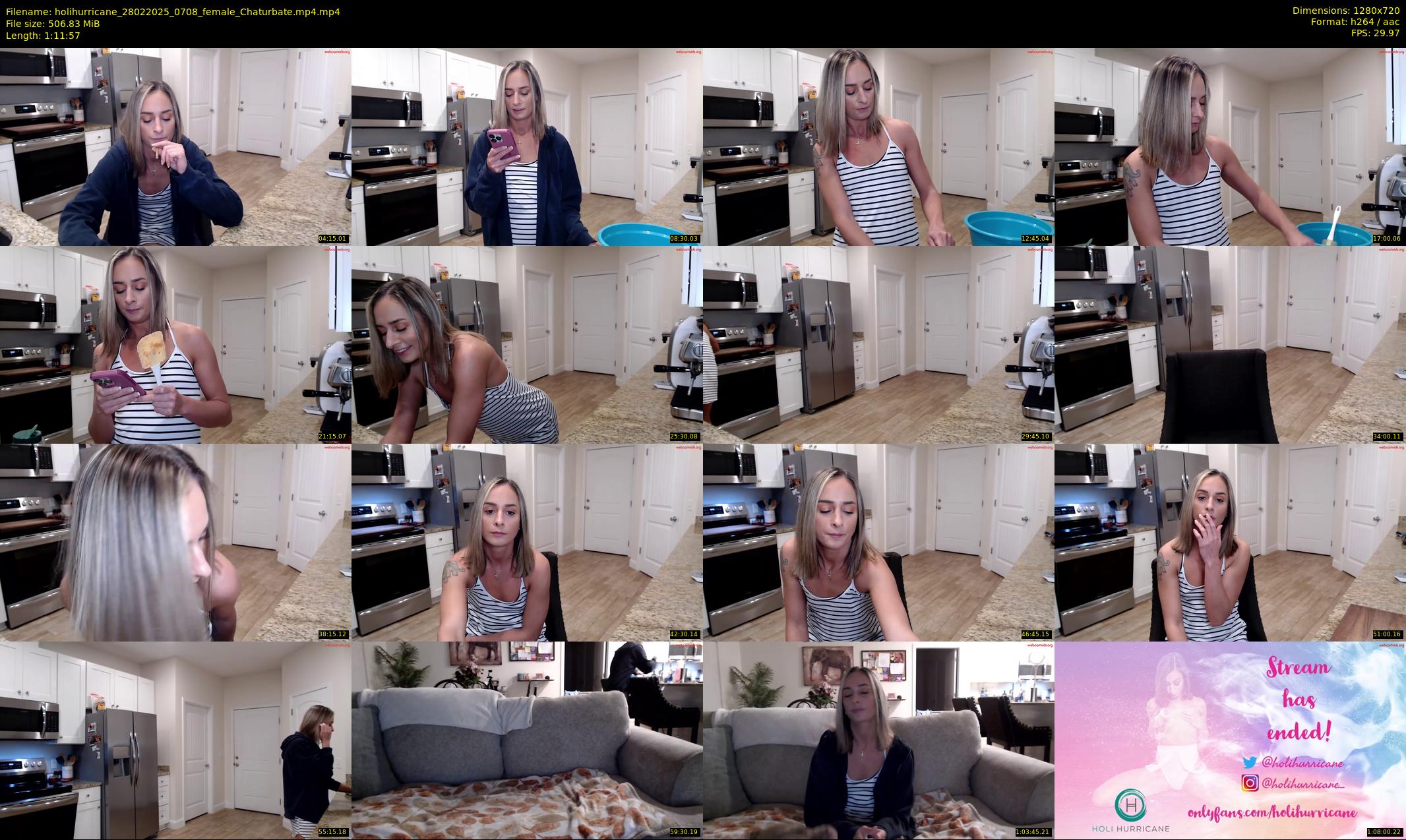holihurricane — 72 minute Chaturbate female cam show recording, 720p, Feb 28, 2025