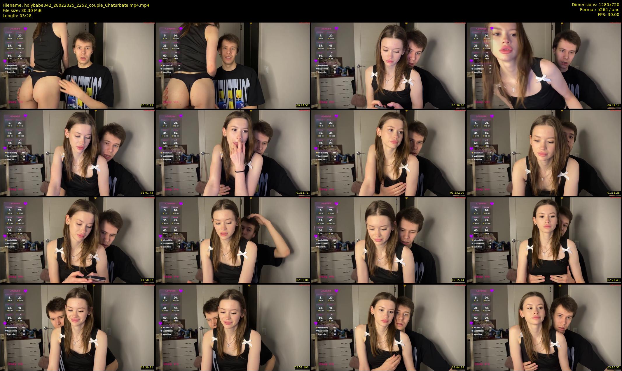 holybabe342 — 4 minute Chaturbate couple cam show recording, 720p, Feb 28, 2025
