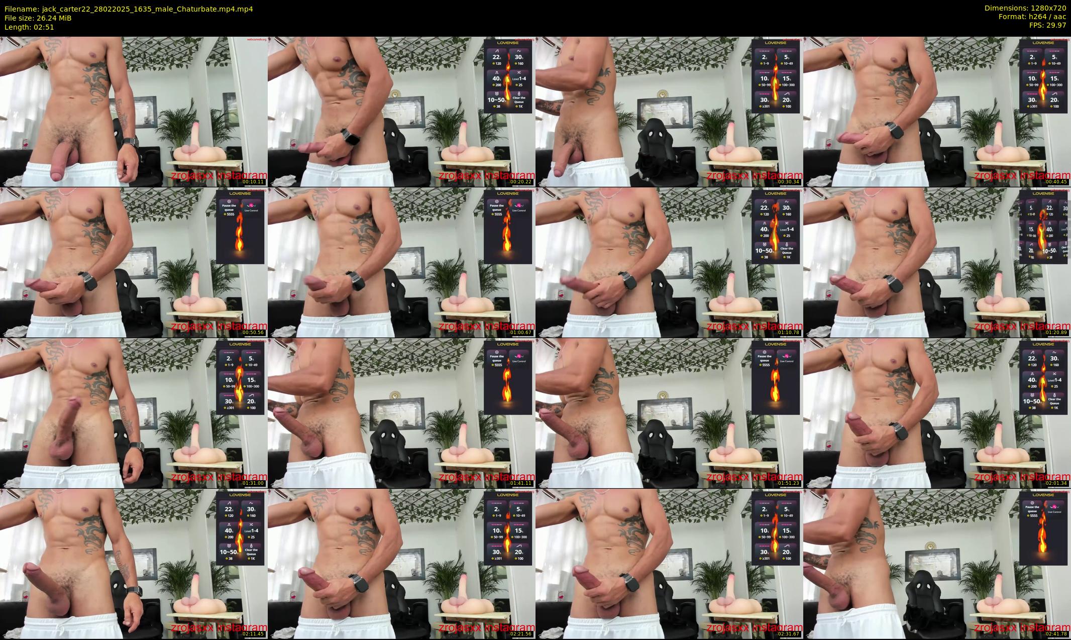 jack_carter22 — 3 minute Chaturbate male cam show recording, 720p, Feb 28, 2025