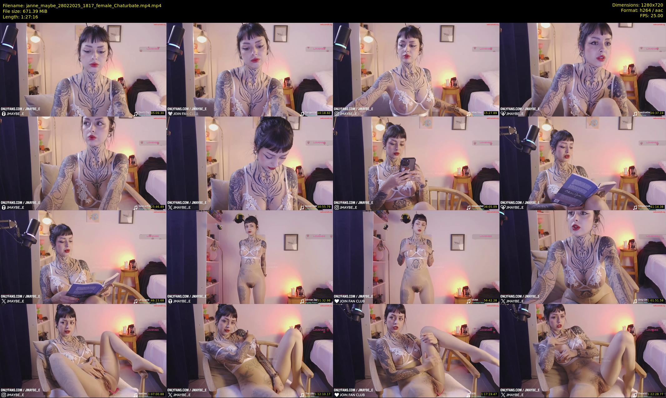 janne_maybe — 88 minute Chaturbate female cam show recording, 720p, Feb 28, 2025