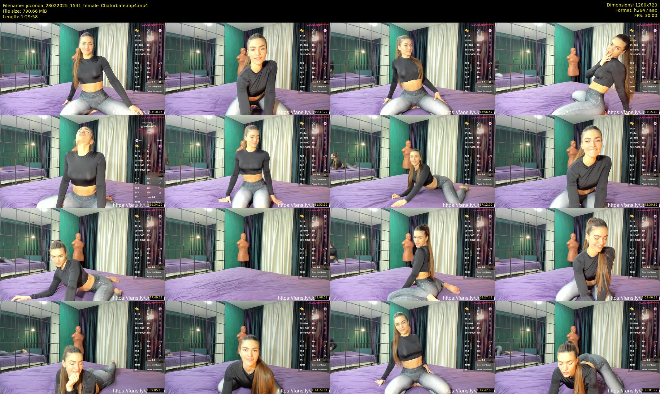 joconda — 90 minute Chaturbate female cam show recording, 720p, Feb 28, 2025