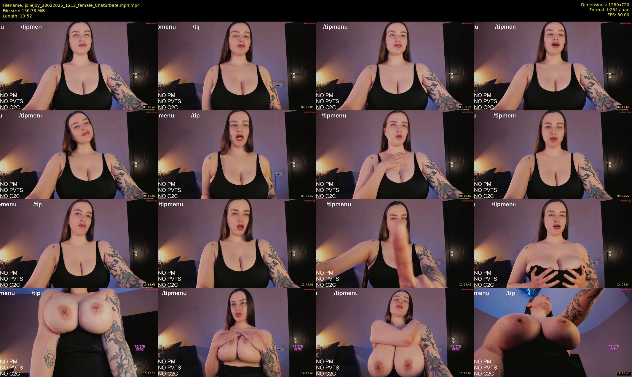 joliejoy — 20 minute Chaturbate female cam show recording, 720p, Feb 28, 2025
