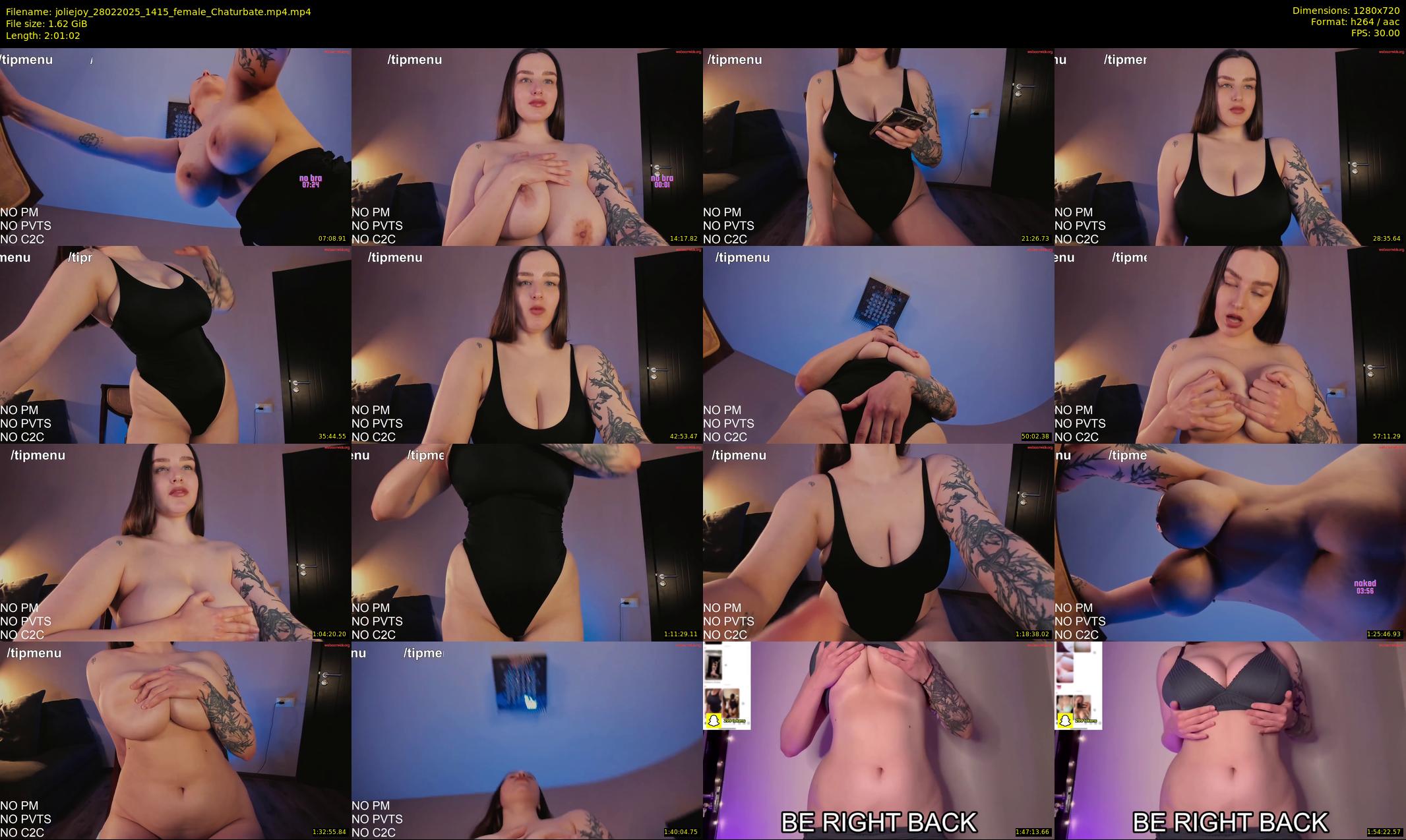 joliejoy — 122 minute Chaturbate female cam show recording, 720p, Feb 28, 2025