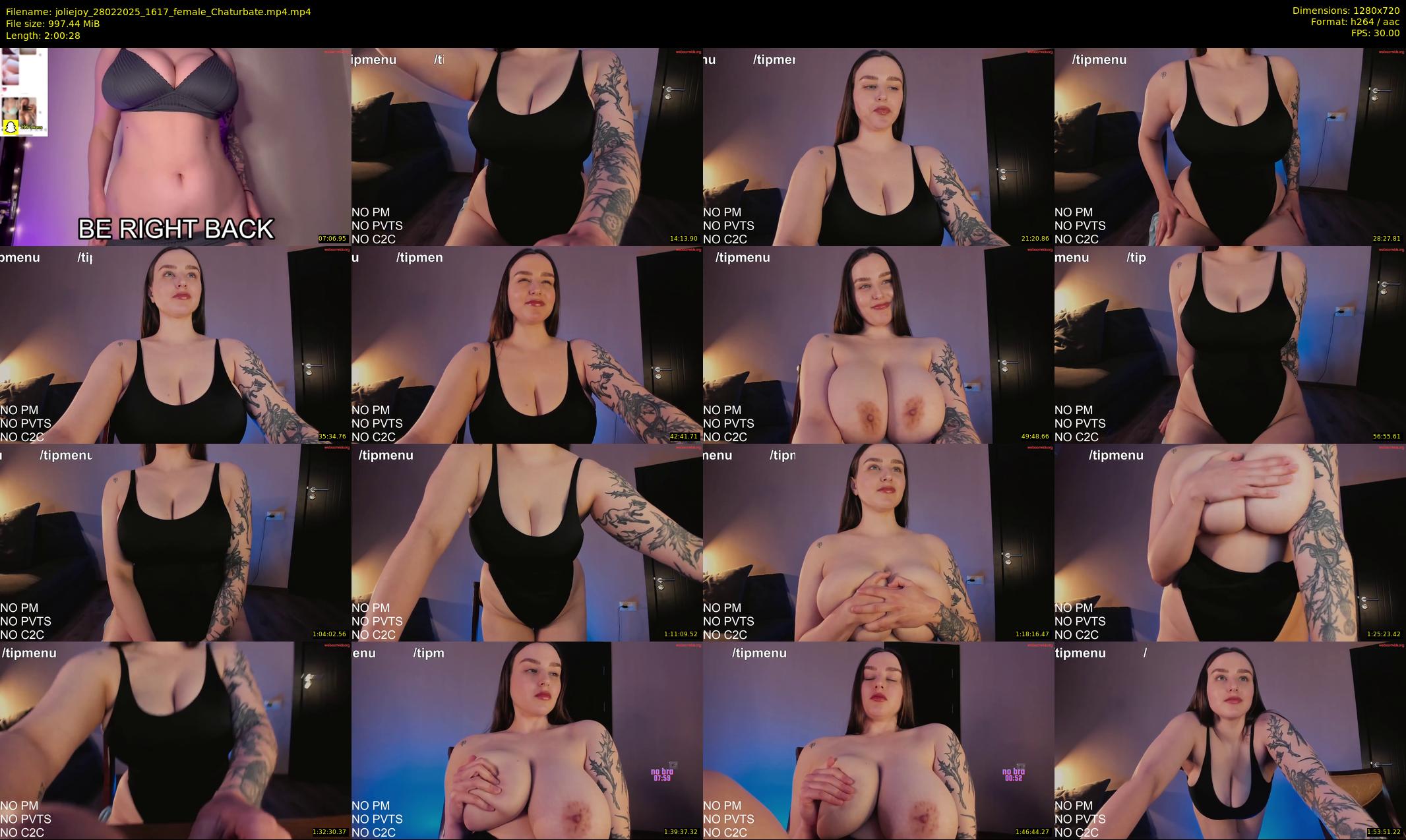 joliejoy — 121 minute Chaturbate female cam show recording, 720p, Feb 28, 2025