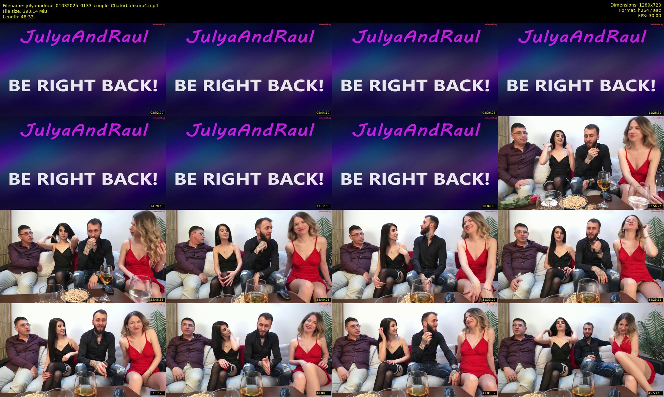 julyaandraul — 49 minute Chaturbate couple cam show recording, 720p, Mar 1, 2025