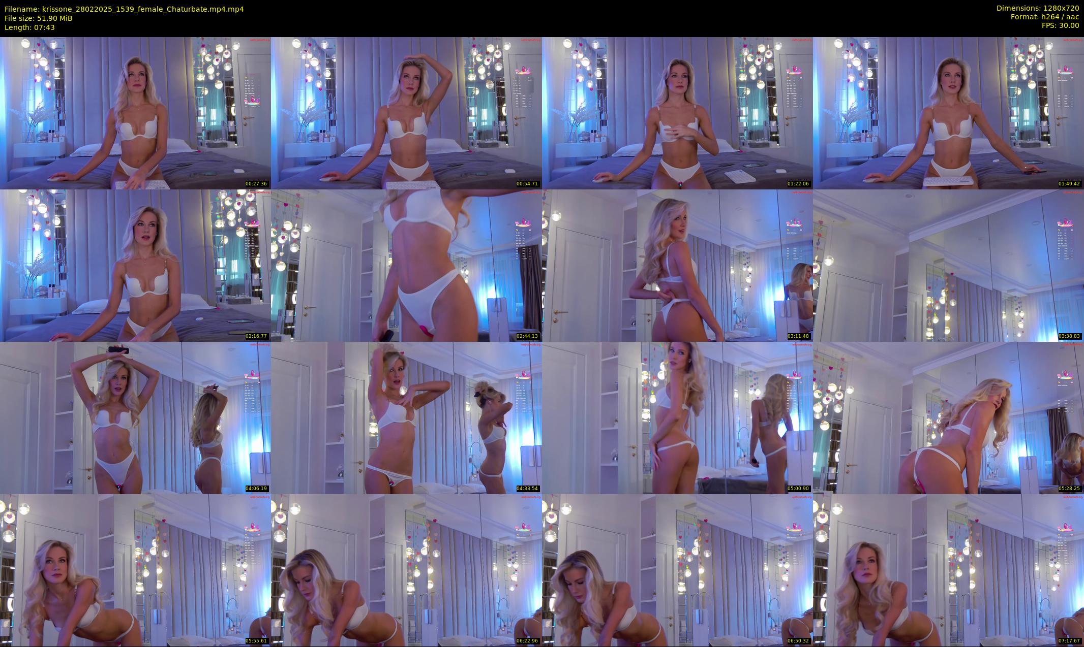 krissone — 8 minute Chaturbate female cam show recording, 720p, Feb 28, 2025