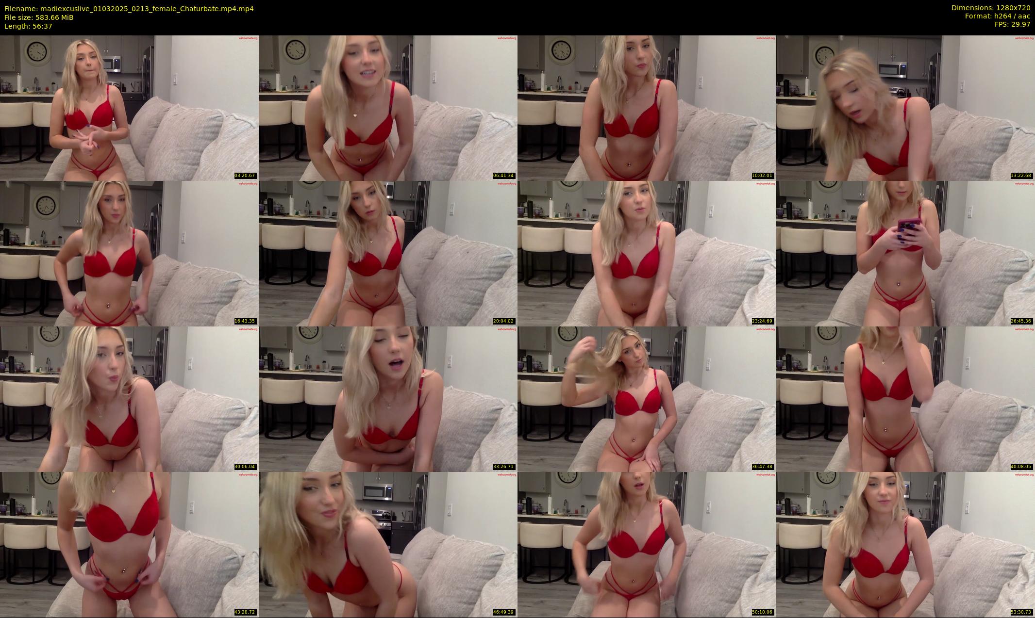 madiexcuslive — 57 minute Chaturbate female cam show recording, 720p, Mar 1, 2025