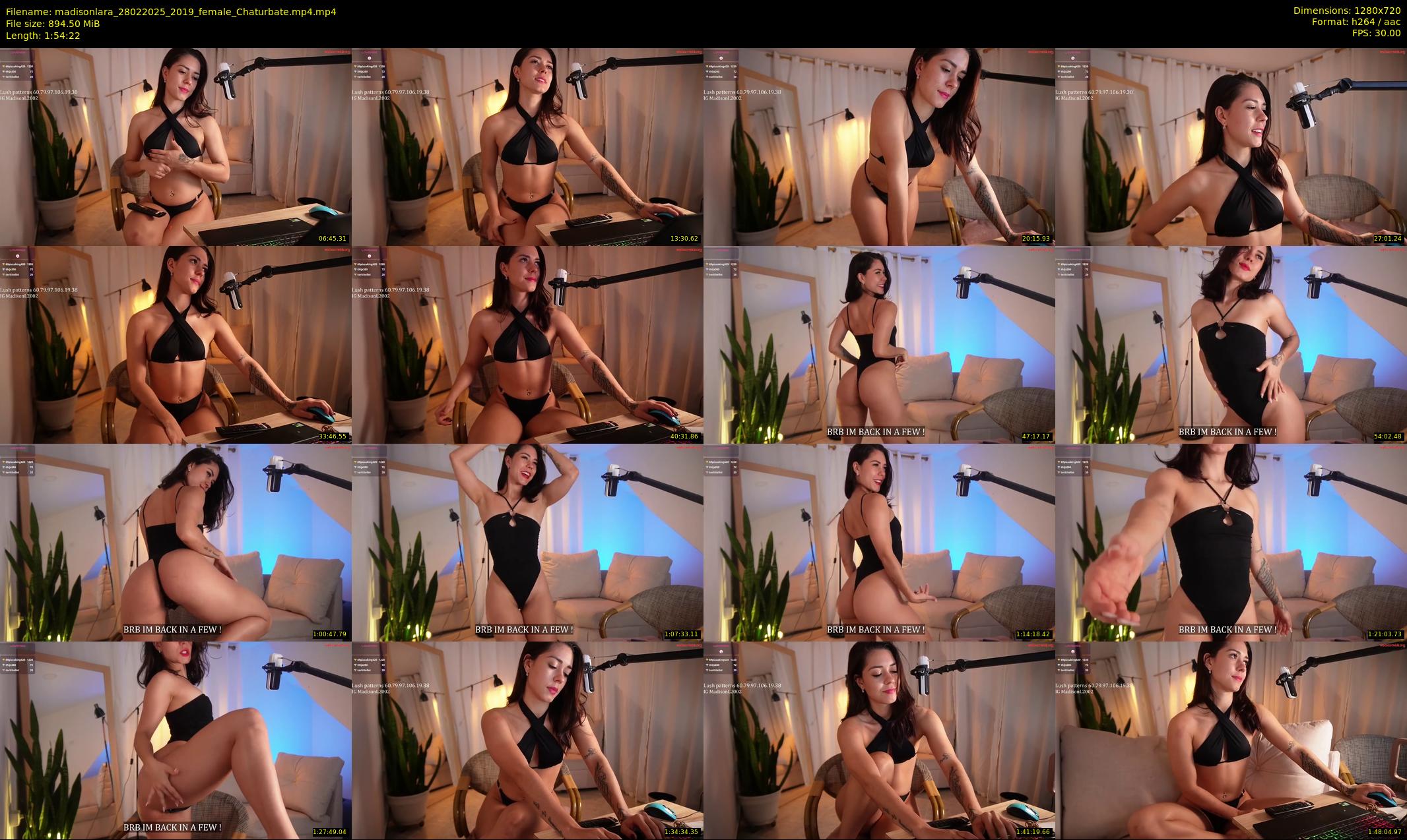 madisonlara — 115 minute Chaturbate female cam show recording, 720p, Feb 28, 2025