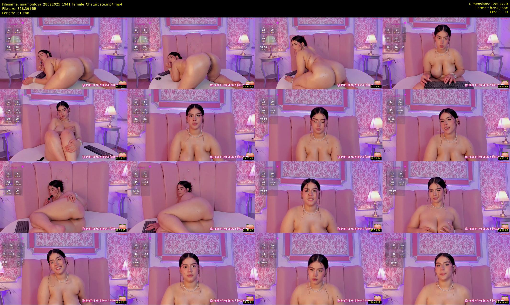 miamontoya — 71 minute Chaturbate female cam show recording, 720p, Feb 28, 2025