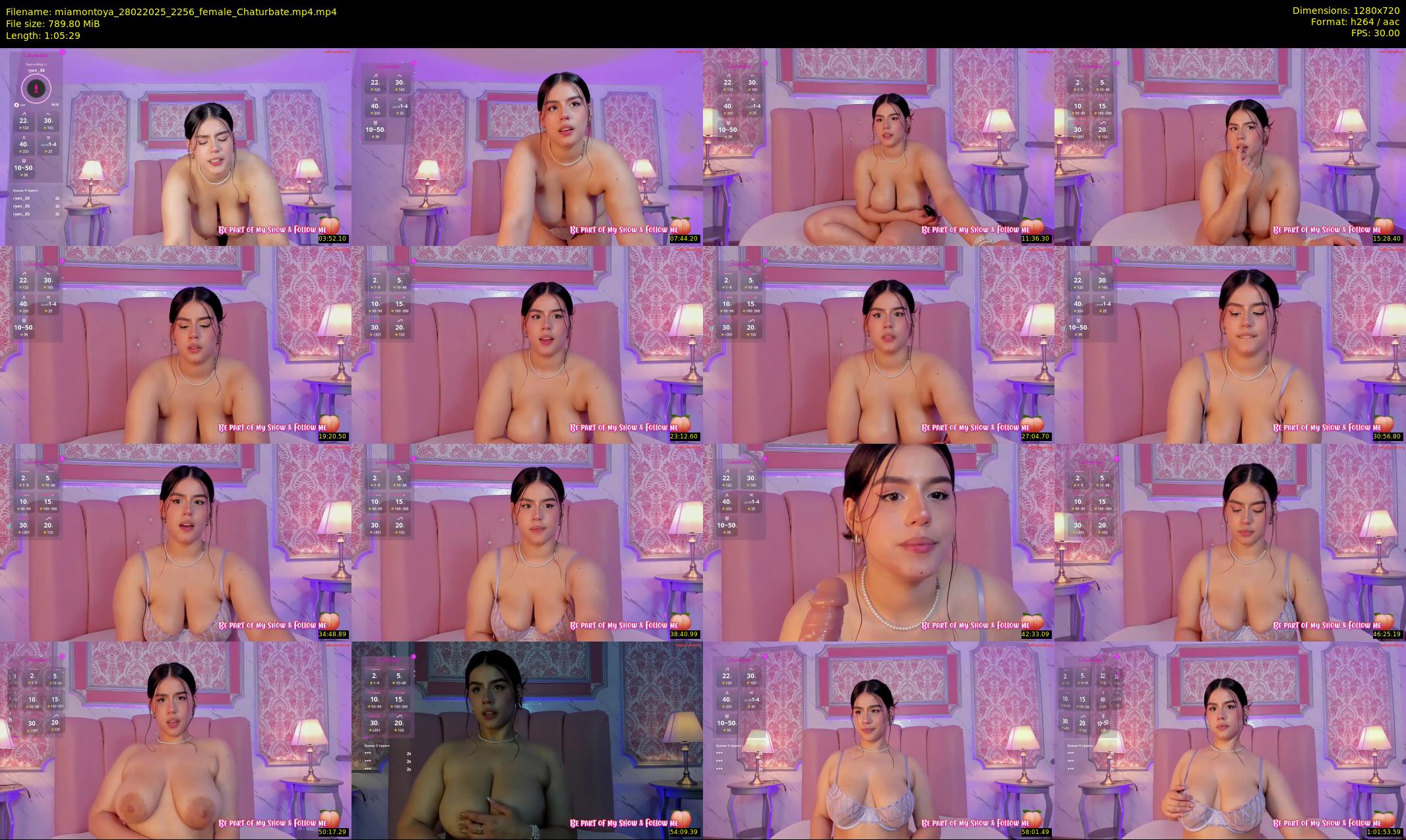 miamontoya — 66 minute Chaturbate female cam show recording, 720p, Feb 28, 2025