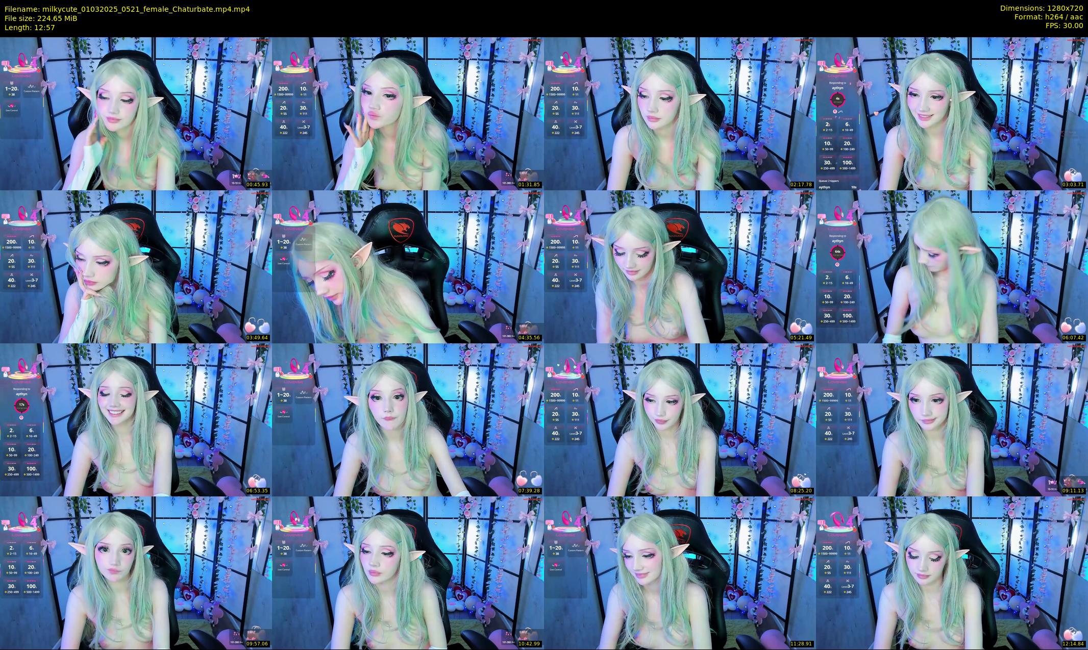 milkycute — 13 minute Chaturbate female cam show recording, 720p, Mar 1, 2025