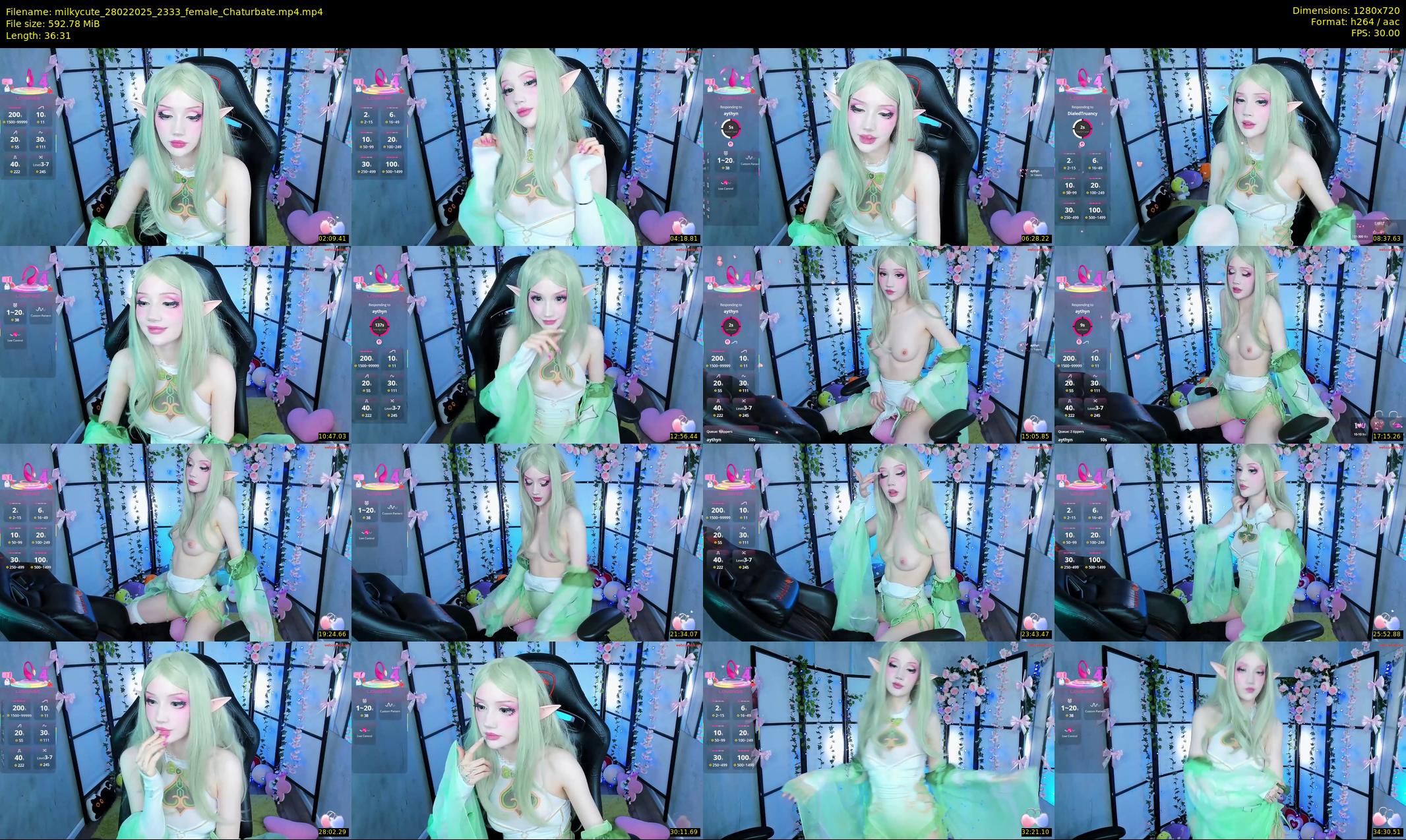 milkycute — 37 minute Chaturbate female cam show recording, 720p, Feb 28, 2025