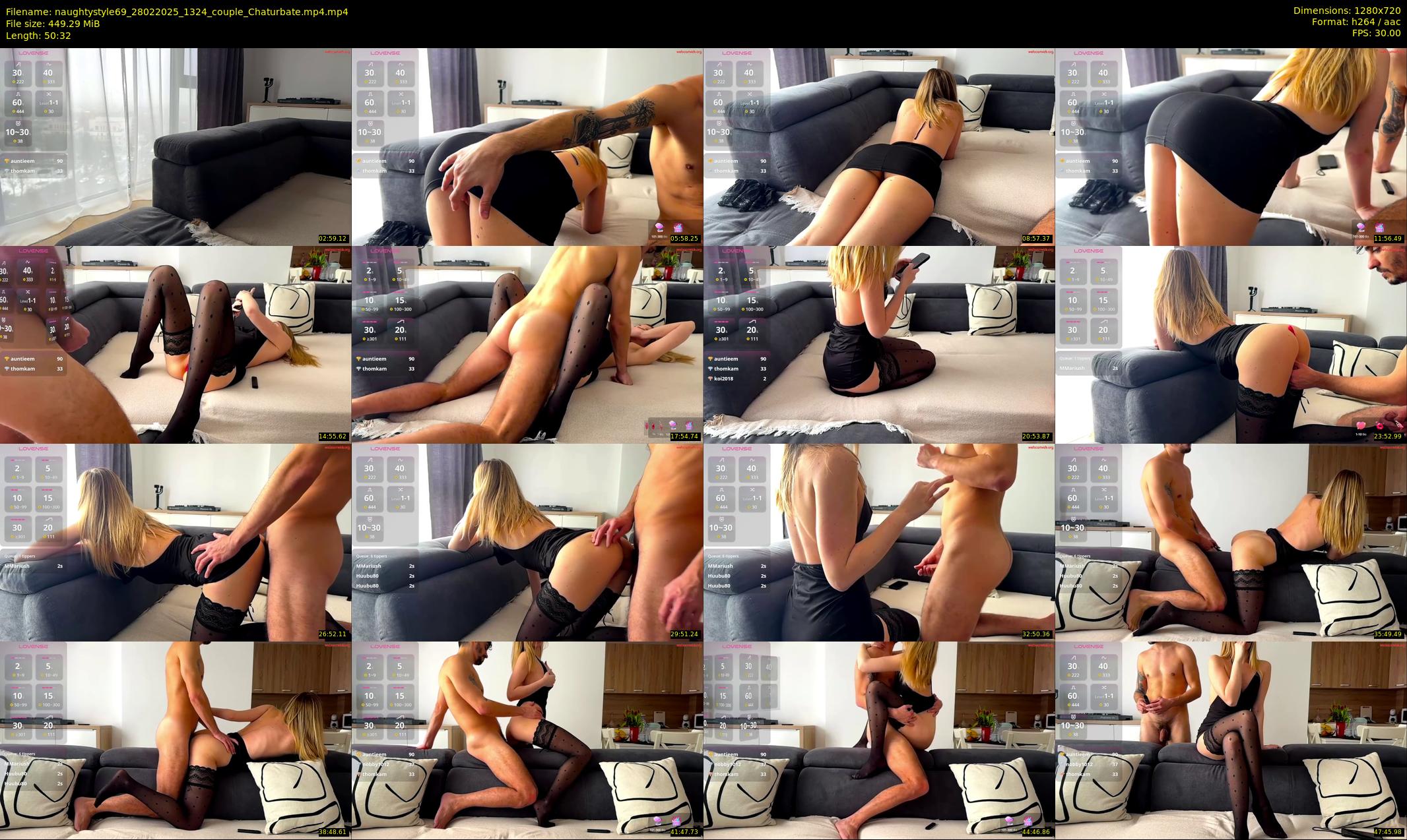 naughtystyle69 — 51 minute Chaturbate couple cam show recording, 720p, Feb 28, 2025