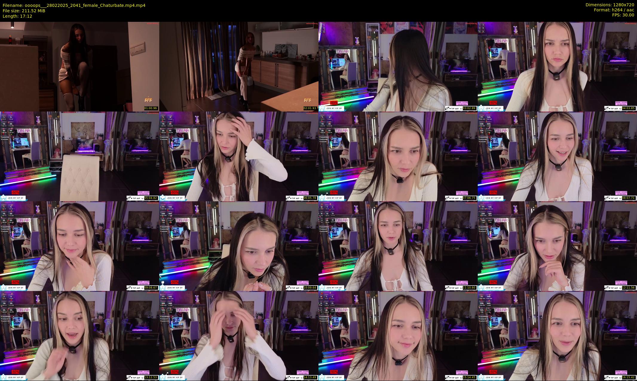 oooops__ — 18 minute Chaturbate female cam show recording, 720p, Feb 28, 2025