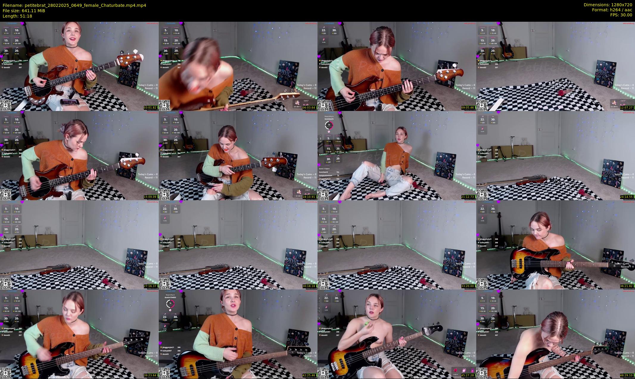 petitebrat — 52 minute Chaturbate female cam show recording, 720p, Feb 28, 2025