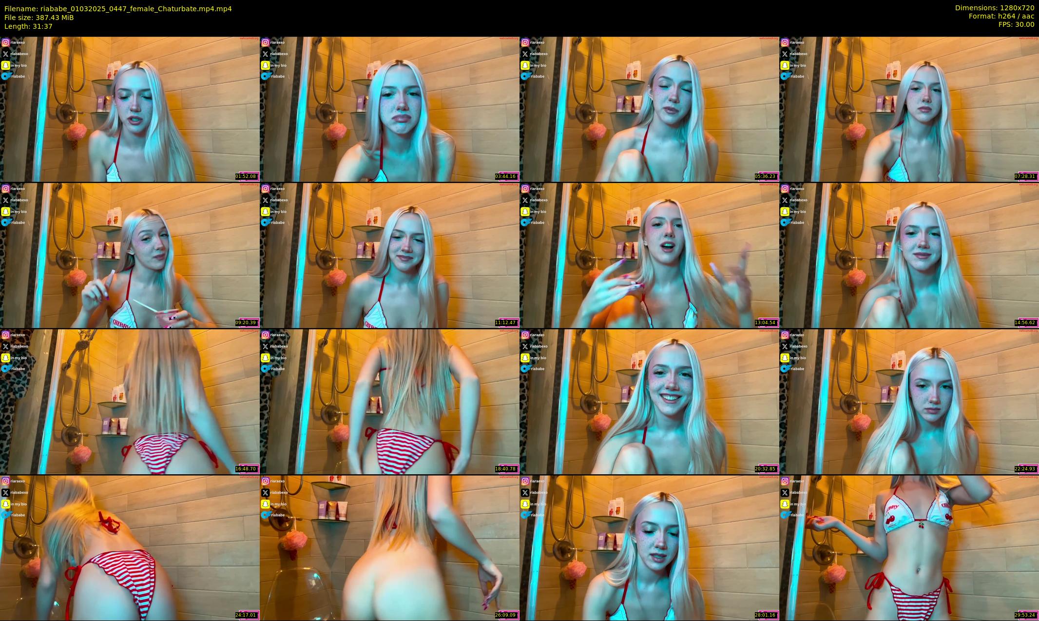 riababe — 32 minute Chaturbate female cam show recording, 720p, Mar 1, 2025