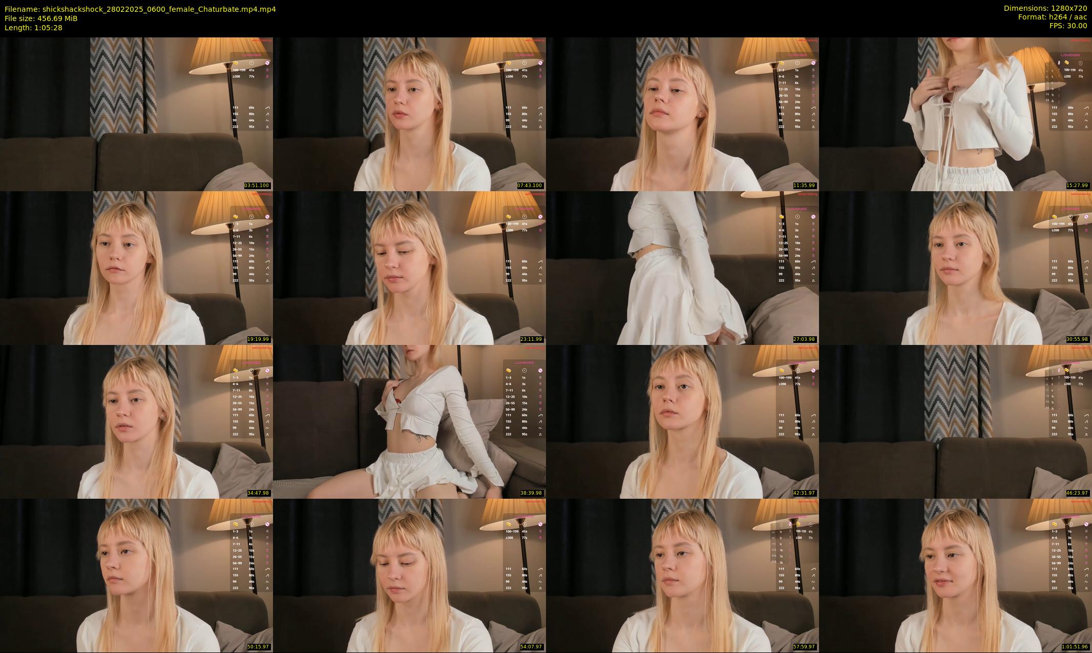 shickshackshock — 66 minute Chaturbate female cam show recording, 720p, Feb 28, 2025