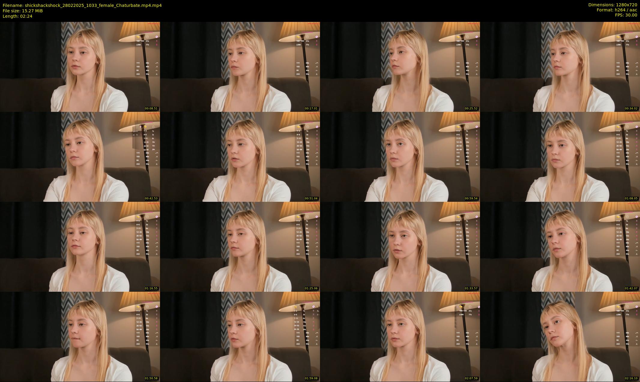 shickshackshock — 3 minute Chaturbate female cam show recording, 720p, Feb 28, 2025