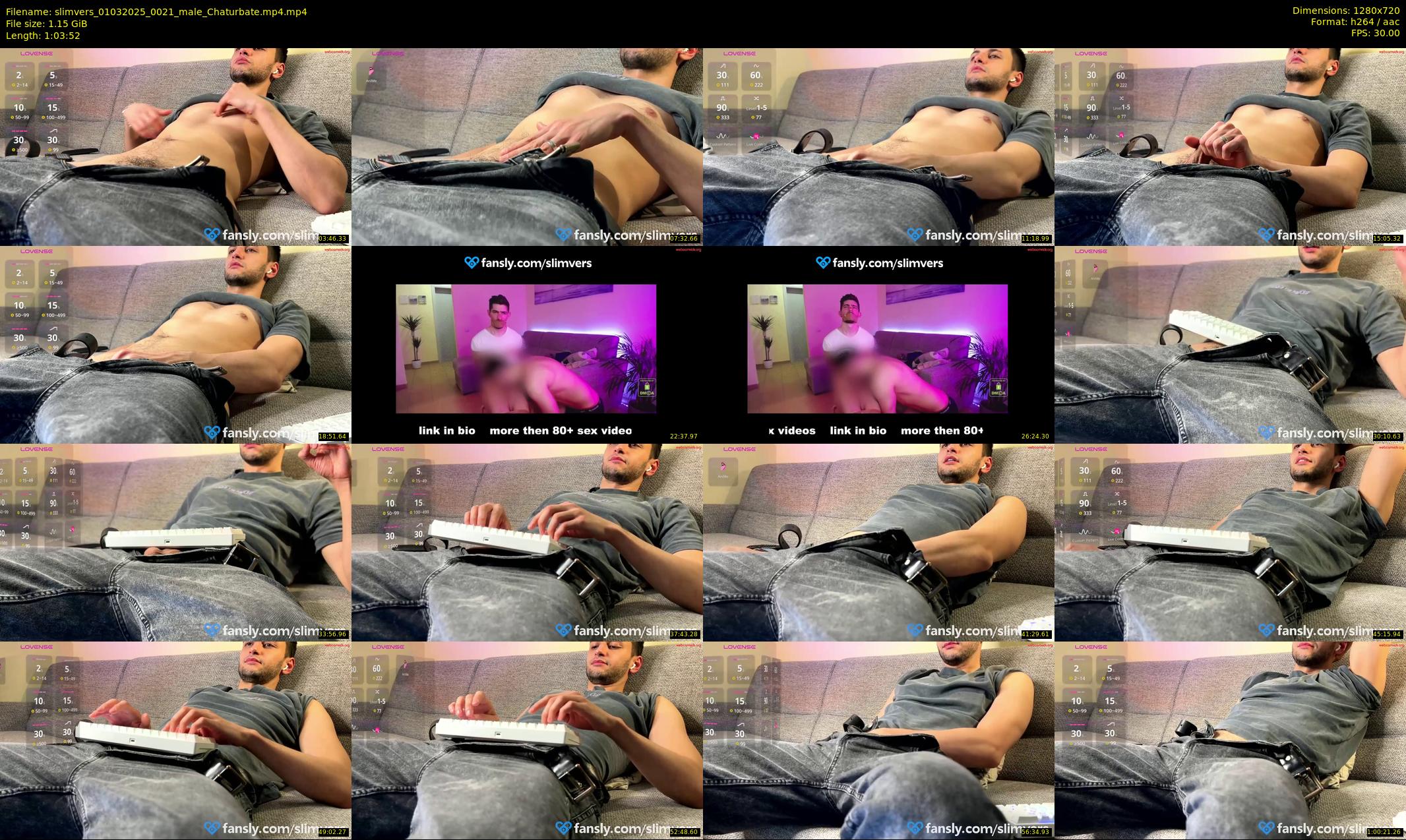 slimvers — 64 minute Chaturbate male cam show recording, 720p, Mar 1, 2025