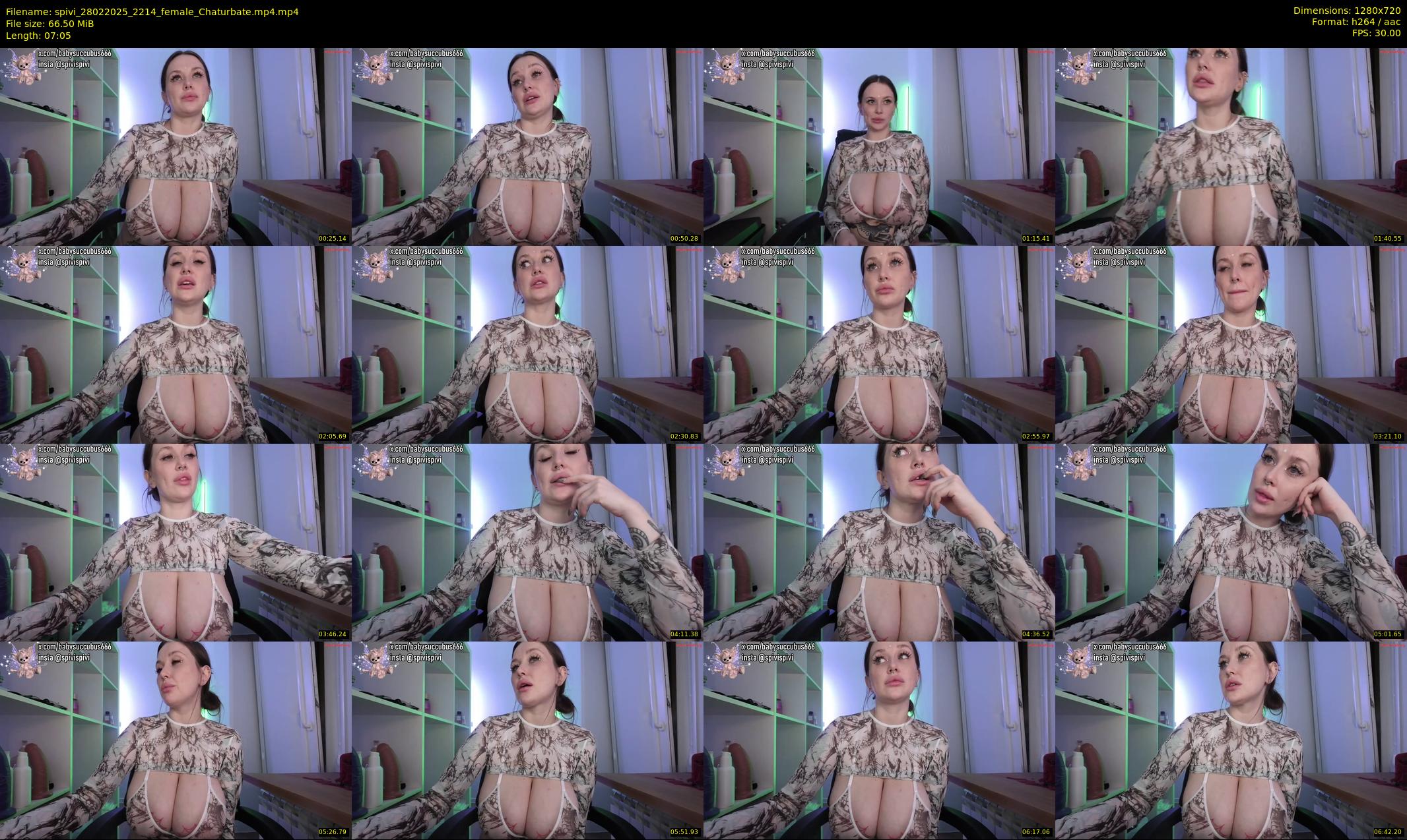 spivi — 8 minute Chaturbate female cam show recording, 720p, Feb 28, 2025