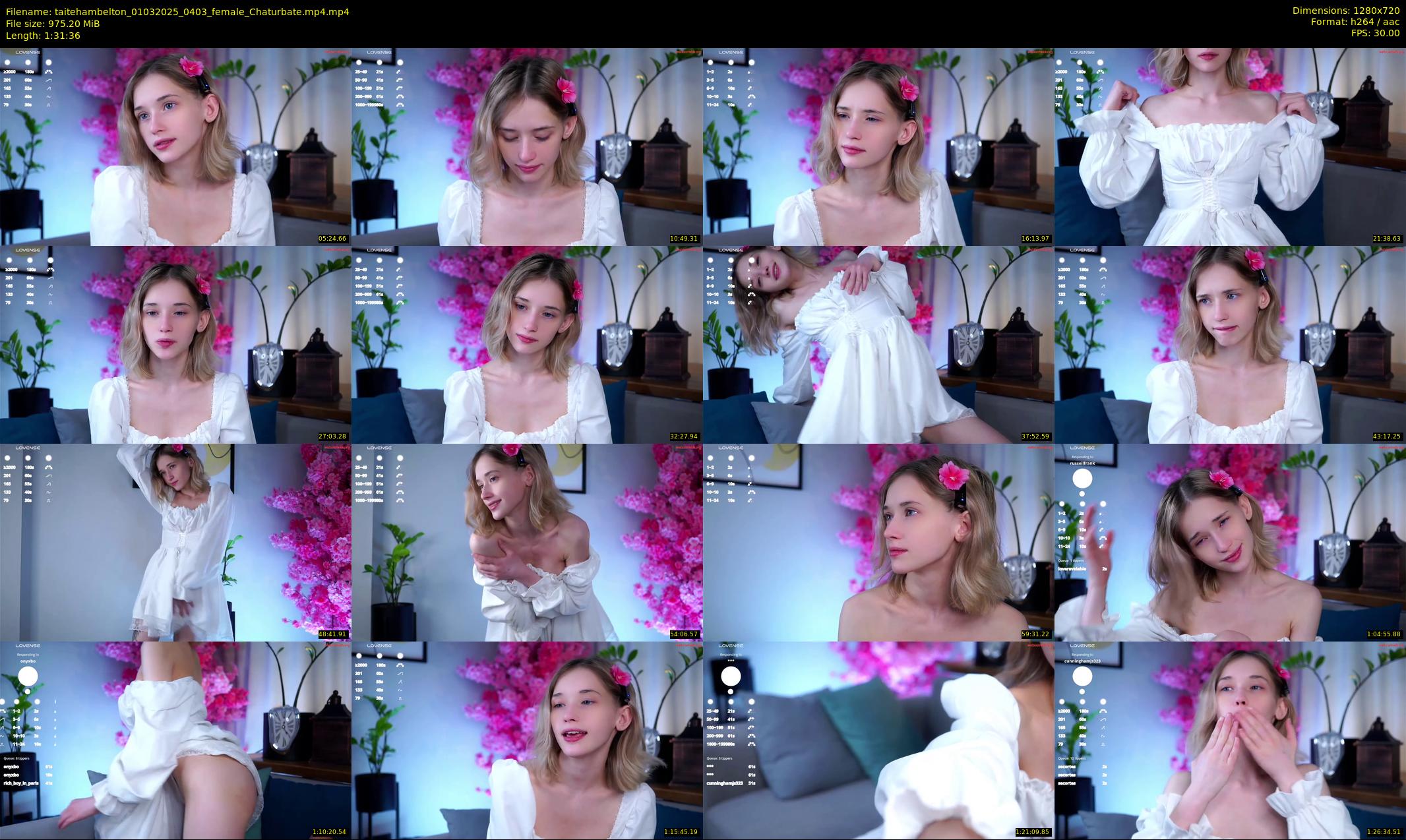 taitehambelton — 92 minute Chaturbate female cam show recording, 720p, Mar 1, 2025