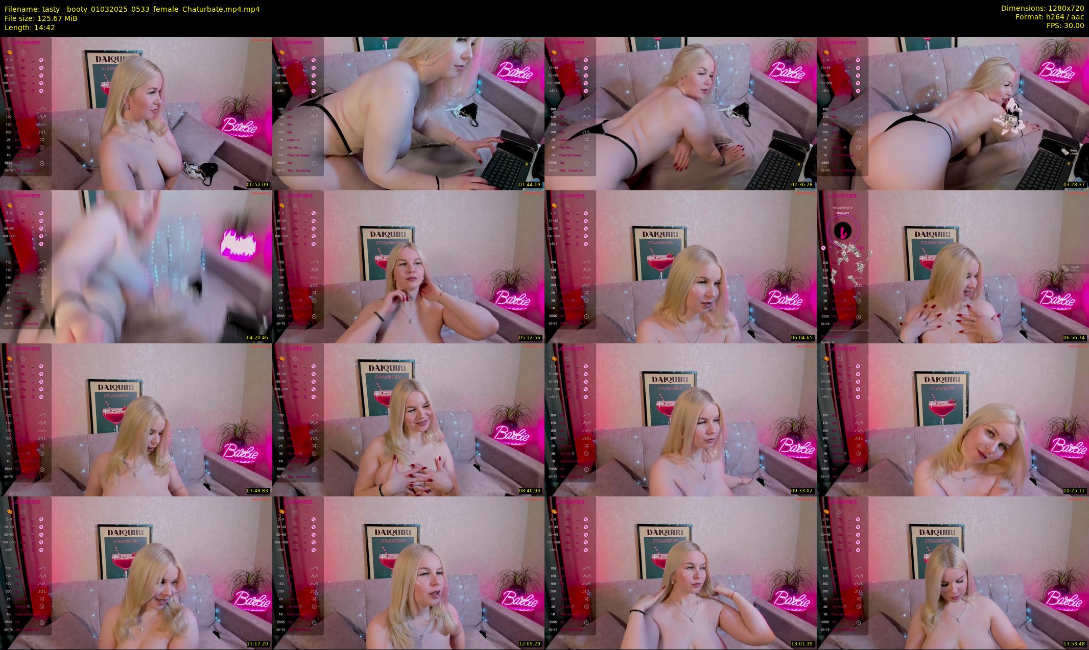 tasty__booty — 15 minute Chaturbate female cam show recording, 720p, Mar 1, 2025