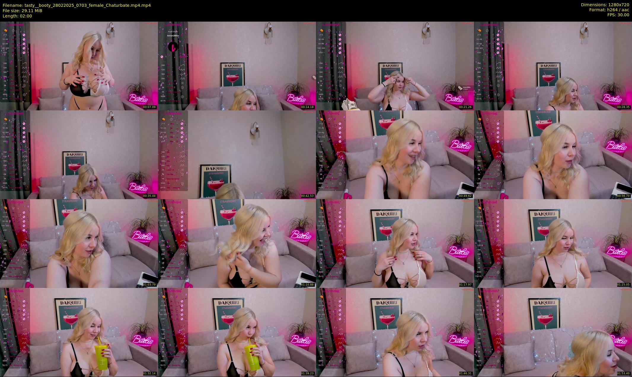 tasty__booty — 2 minute Chaturbate female cam show recording, 720p, Feb 28, 2025