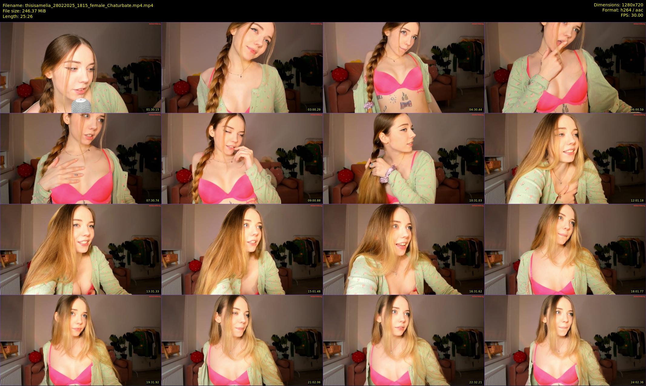 thisisamelia — 26 minute Chaturbate female cam show recording, 720p, Feb 28, 2025