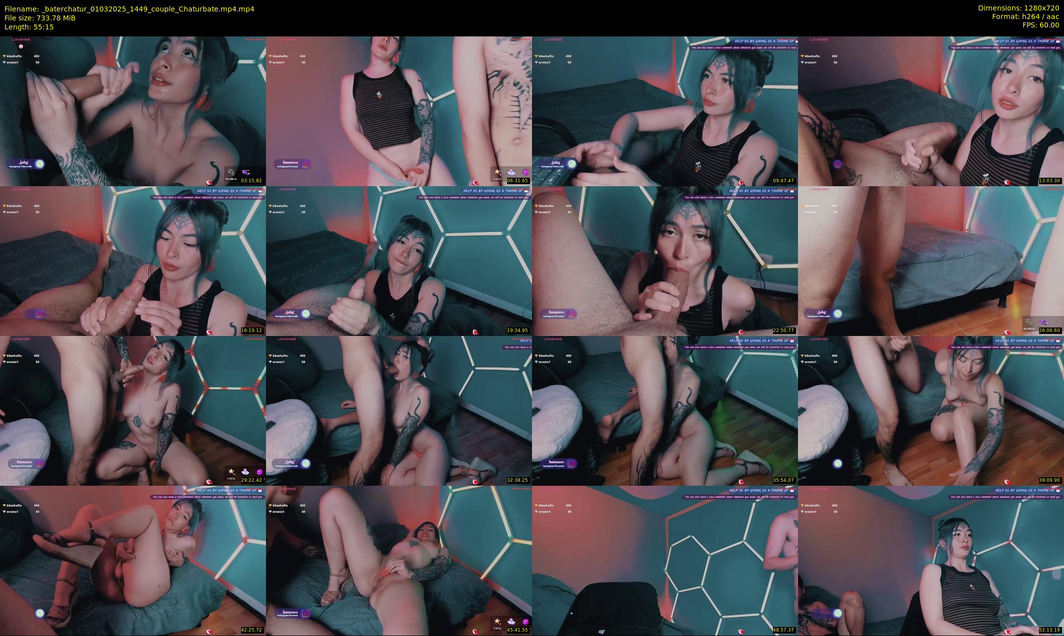_baterchatur — 56 minute Chaturbate couple cam show recording, 720p, Mar 1, 2025